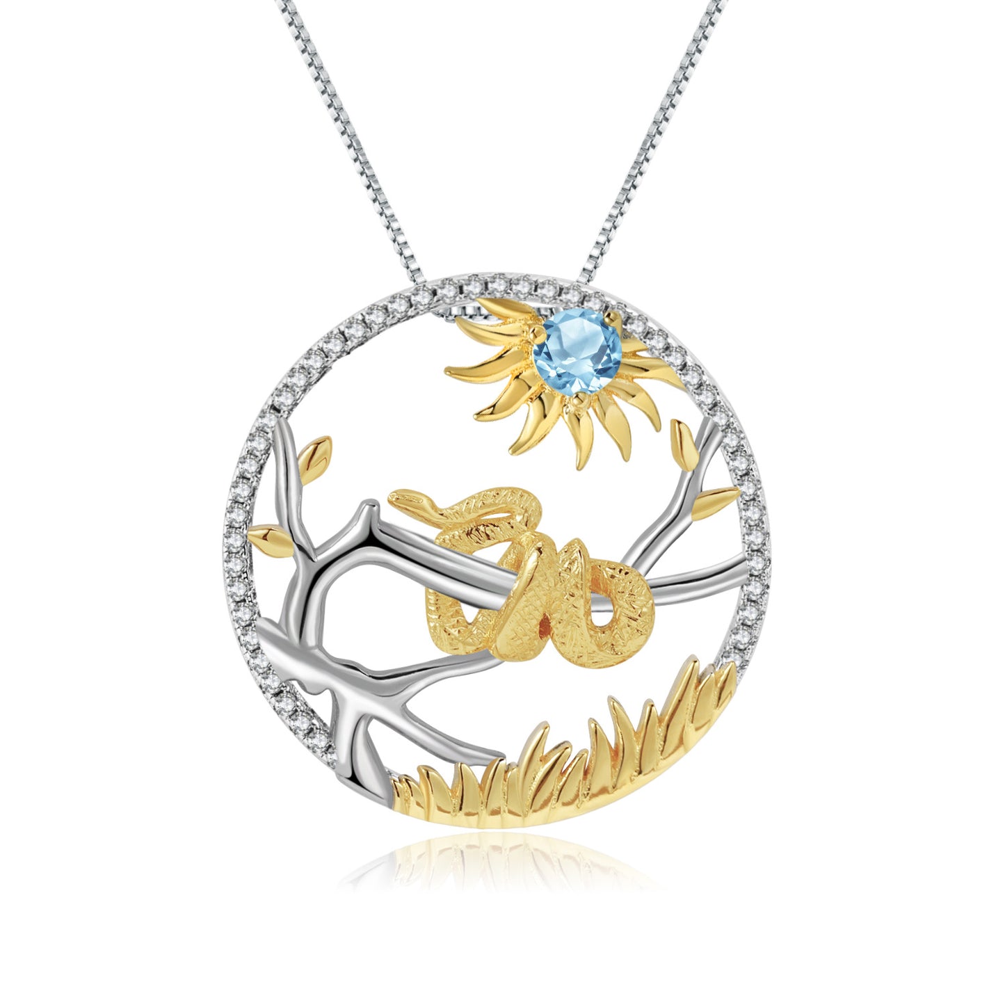Designer Chinese Style Element Pendant Zodiac Series Snake 925Silver Natural Gemstone Necklace Pendant