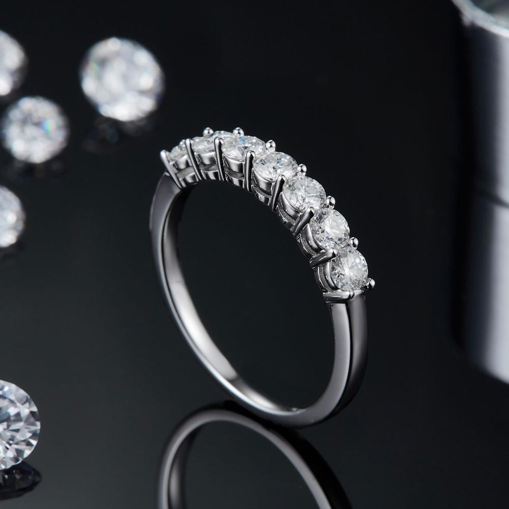 Luxury Fashion Seven-Star Moissanite Ring s925Sterling Silver Inlaid Moissanite Gemstone Stackable Ring New Style
