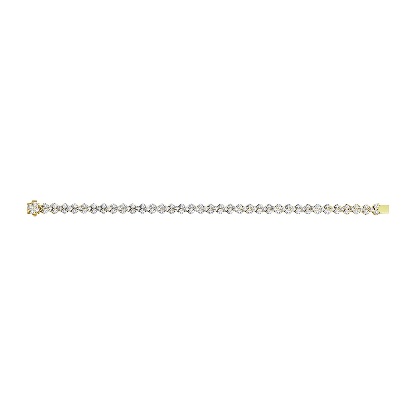 Full Diamond18k Gold Bracelet Inlaid with Cultivated Diamonds Tennis Chain Gift High-end Jewelry2.5mm Gold Bracelet Export