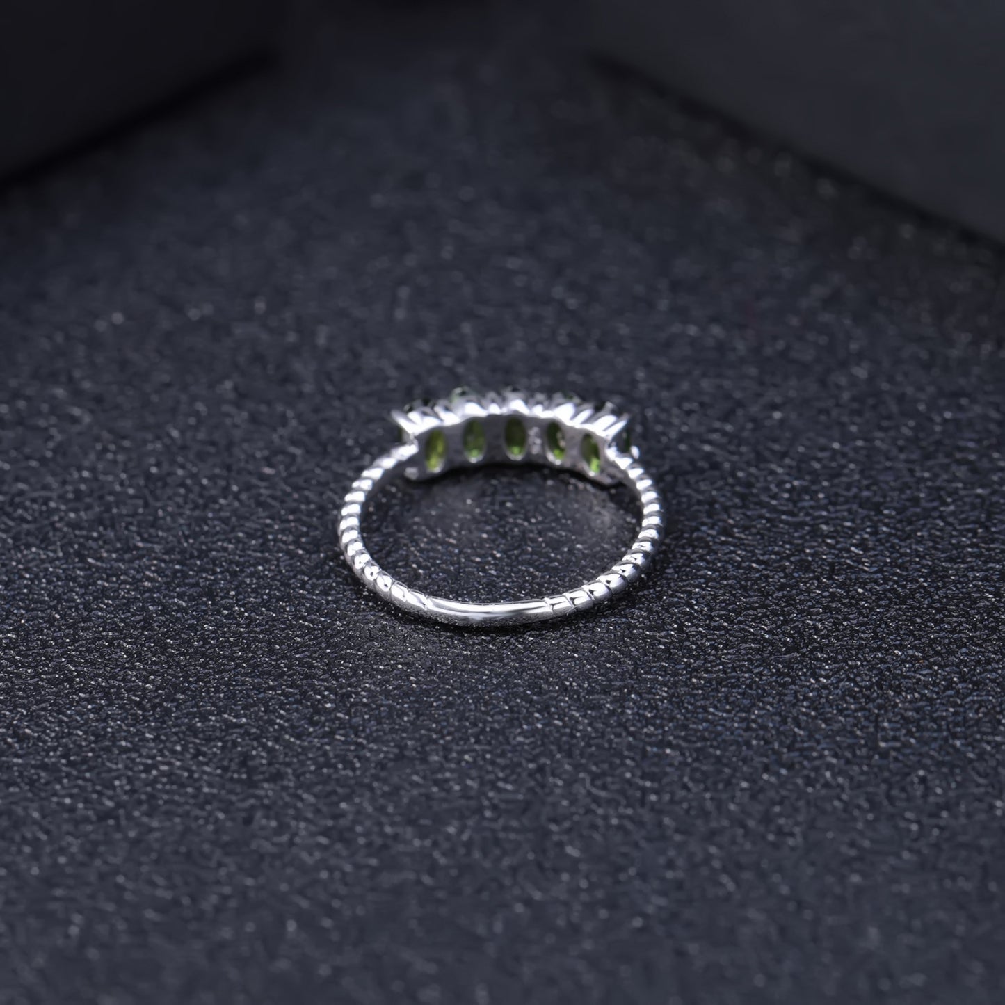 Luxurious Natural Translucent Stone Ring Fashion Temperament s925Silver Inlaid Gemstone Natural Color Gemstone Ring