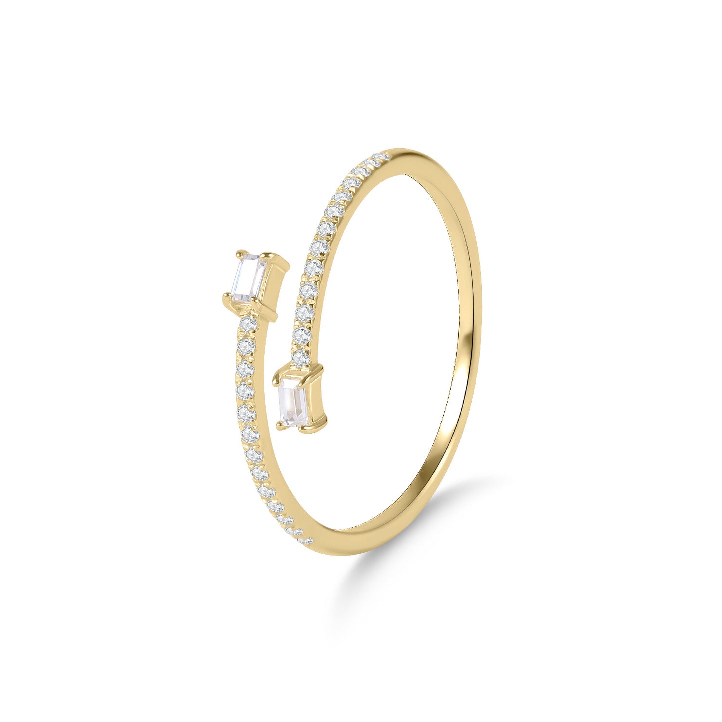 Golden Dawn Series s925Silver Inlaid Moissanite Ring Collection Fresh Style Stacking Set Rings Small Rings for Men and Women