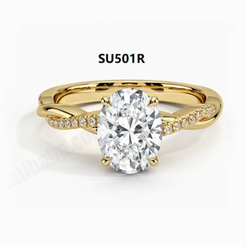 High-end rings s925Sterling Silver Inlaid with Moissanite D Color1Carat Wedding Ring Hot-Selling Ring