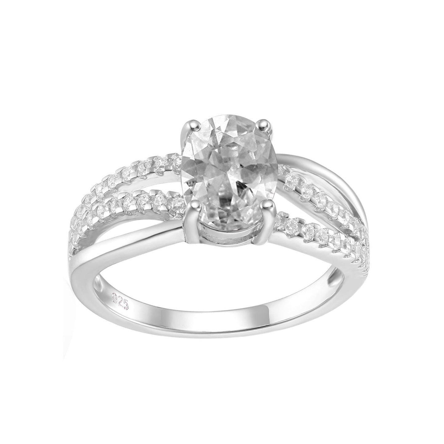 Manufacturer In-Stock Natural Stone Ring for Women Fashion Temperament s925Silver Inlaid Colorful Gemstone Crystal Ring