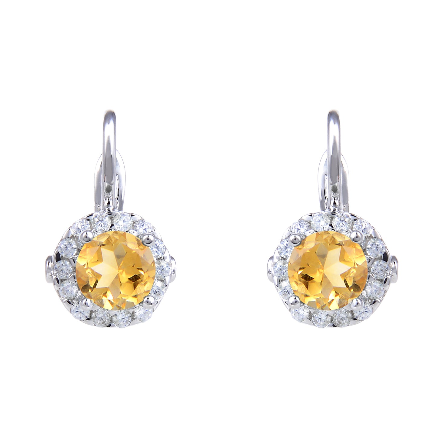 Factory Direct Supply Natural Stone Earrings Vintage s925Sterling Silver Inlaid Sapphire Topaz Earrings