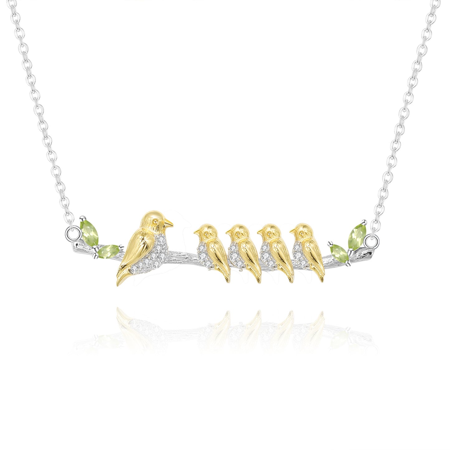Designer High-End Pendant Bird Natural Style Design s925Silver Natural Gemstone Necklace Pendant