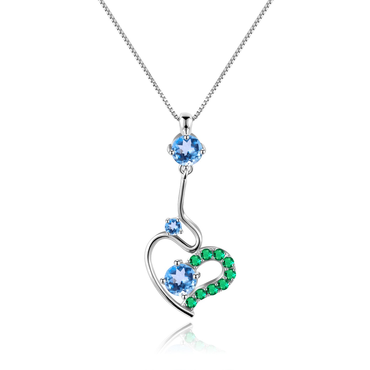 Original Design Natural Topaz Necklace Niche Design Pendant s925Sterling Silver Amethyst Necklace for Women