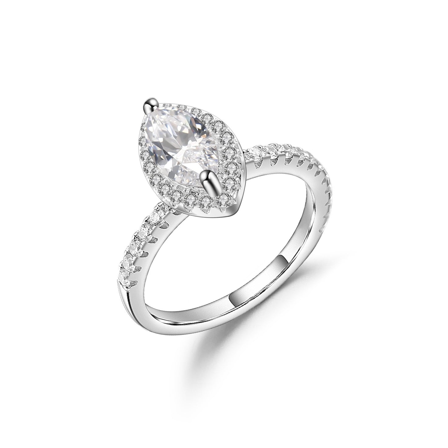 Marquise-shaped Candy-colored Ring s925Sterling Silver Ring Set with Natural Sapphire Garnet5*10mm Ring Topaz