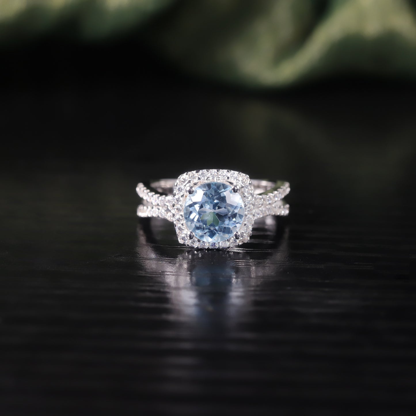 Unique Designer Rings s925Sterling Silver Gemstone Ring Natural Topaz Amethyst Ring