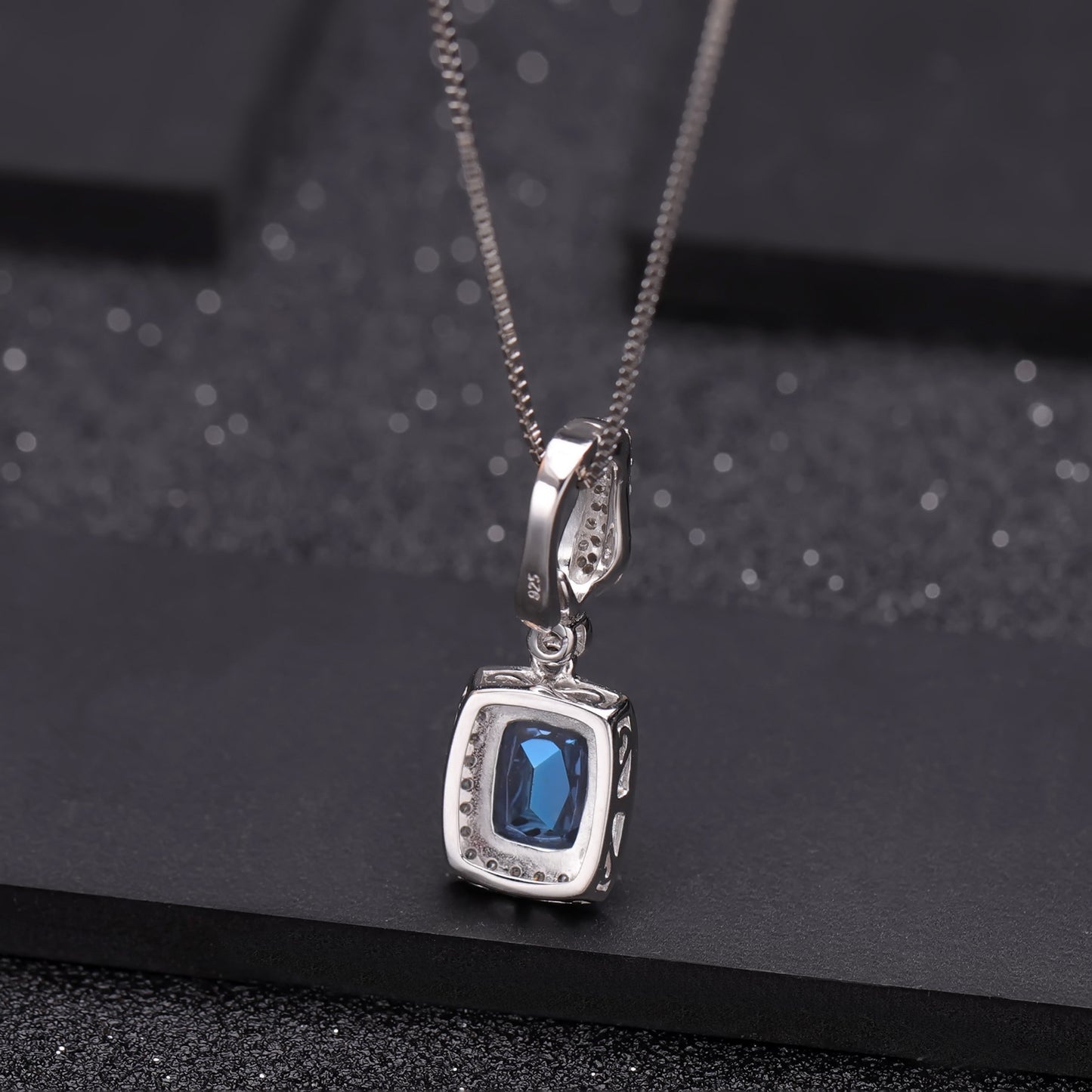 Luxurious Colorful Gemstone Necklace Pendant Fashionable and Unique Style s925Silver Inlaid Crystal Necklace Pendant