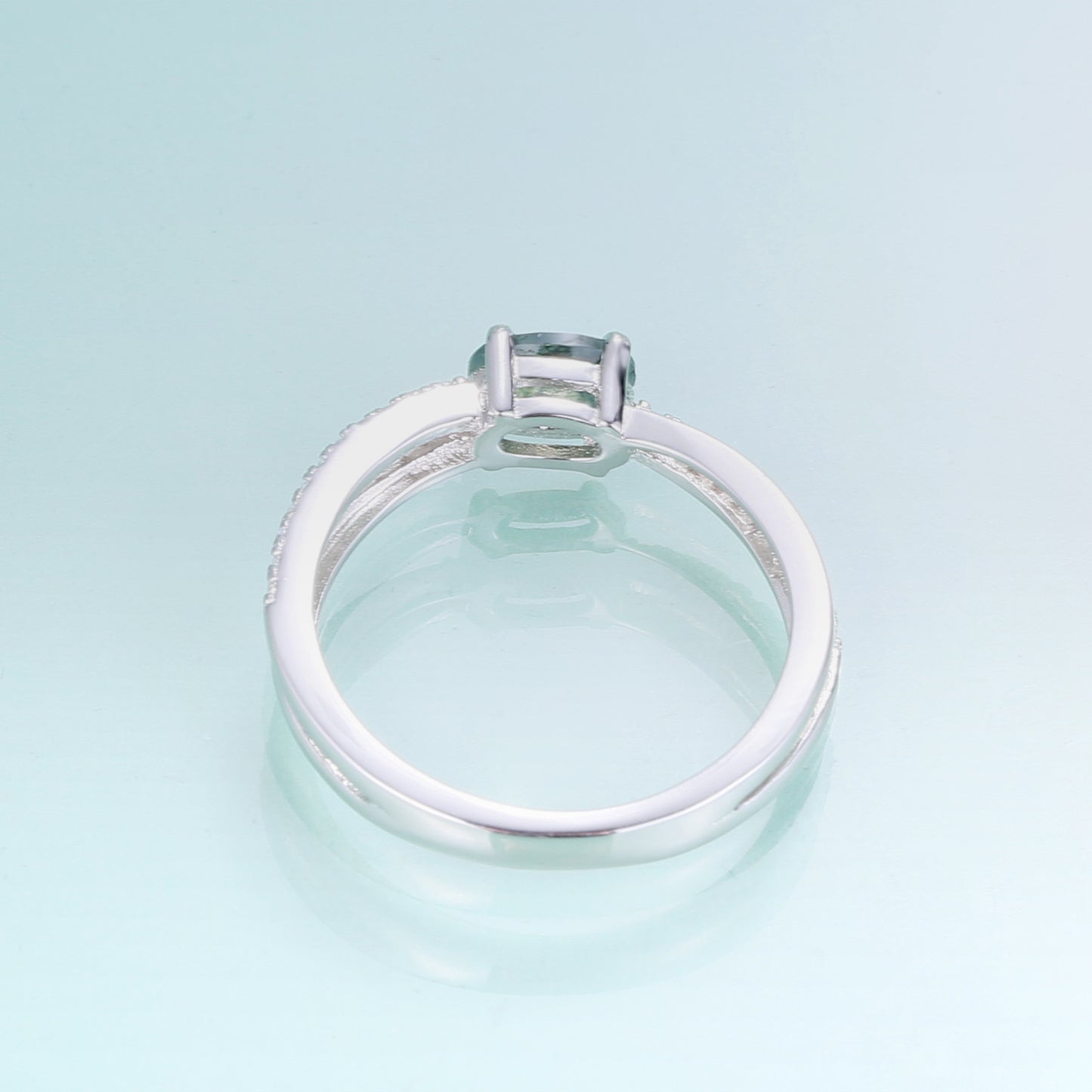 Natural Agate Ring Stackable S925Sterling Silver Ring Gemstone Simple Set Ring