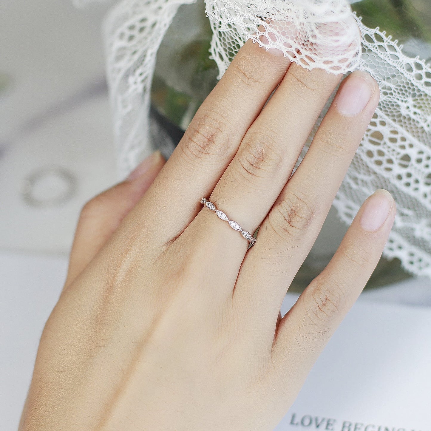 Fashion Moissanite Ring for Women s925Sterling Silver
