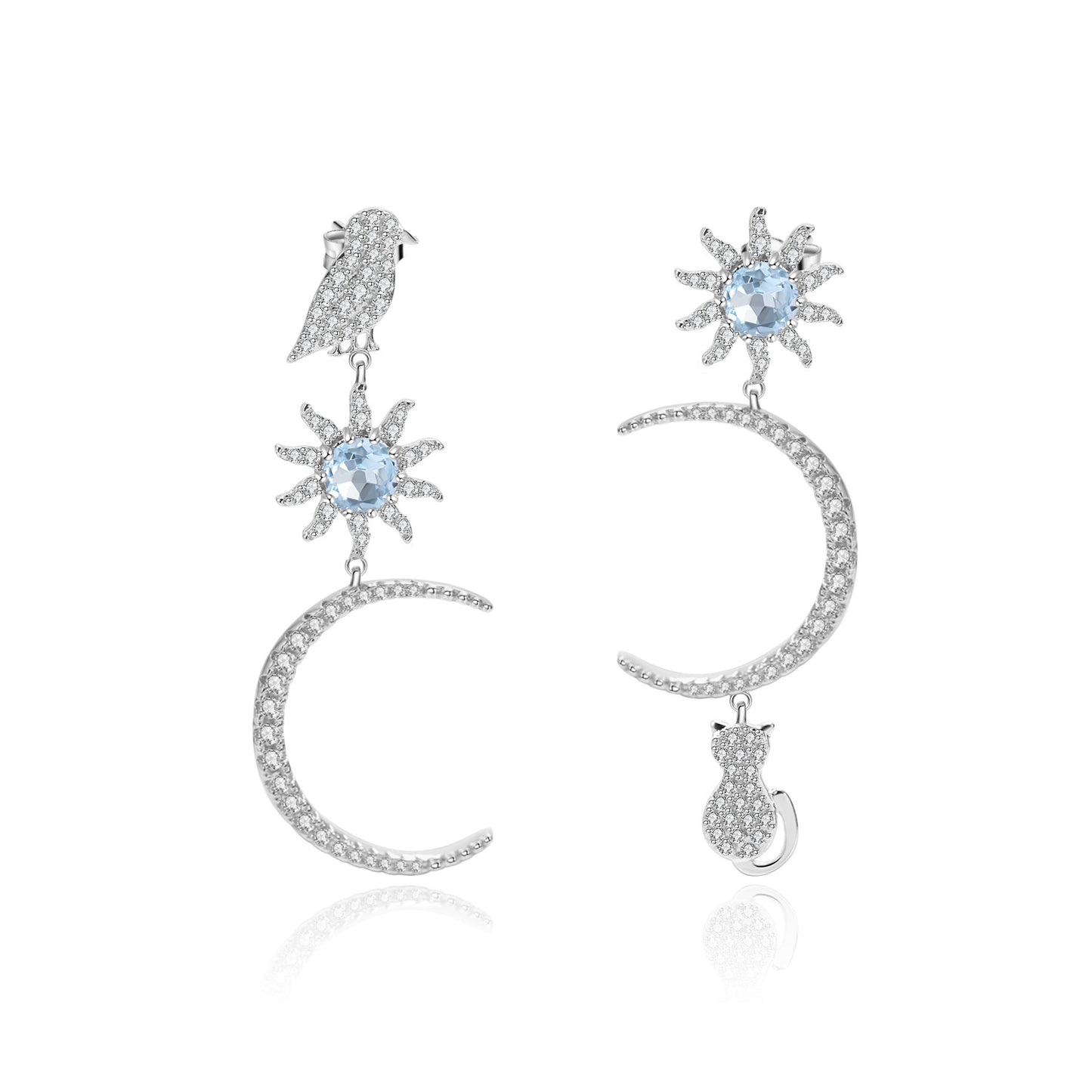 French Romantic Light Luxury Style Designer Earrings s925Silver Inlaid Gemstone Natural Amethyst Stud Earrings