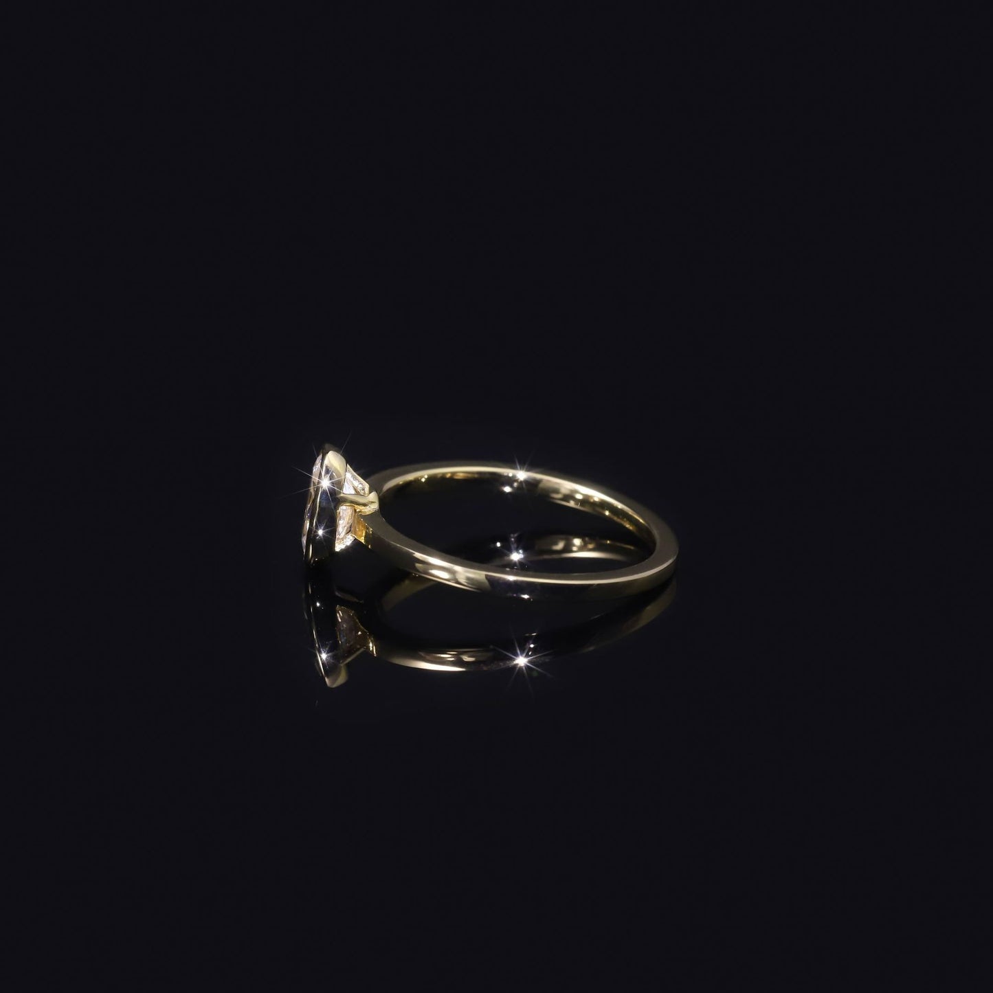 Simple18k Gold Cultivated Diamond Ring Setting0.8Carat Egg Shape9/10/14k Gold Genuine Diamond Platinum Setting