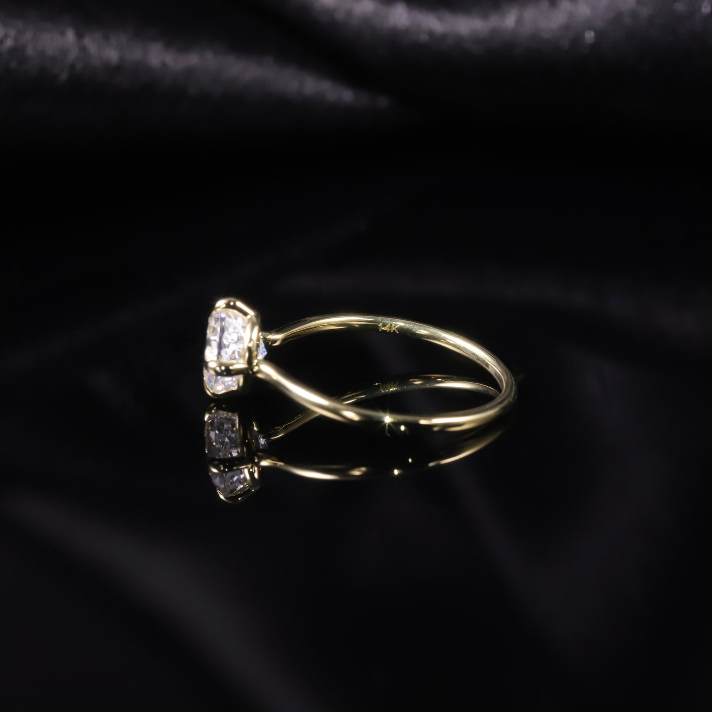 Advanced Sense1Carat Cultivated Diamond Four-Prong Wedding Ring Full Body9/10/14/18k Gold Rose Gold Yellow Gold Ring