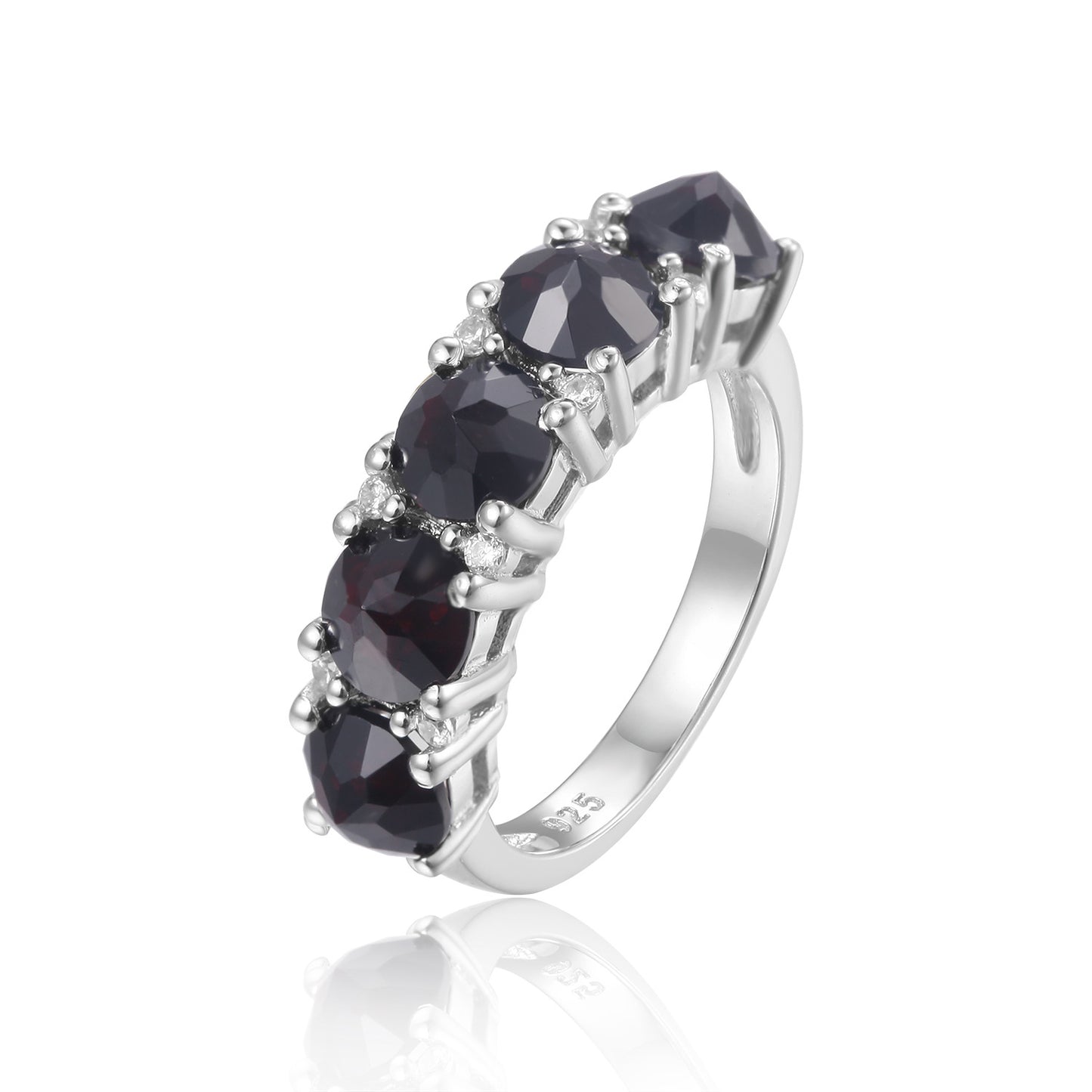 Fashion Natural Topaz Ring s925Sterling Silver Plated18k Gold Tourmaline Ring Jewelry for Women