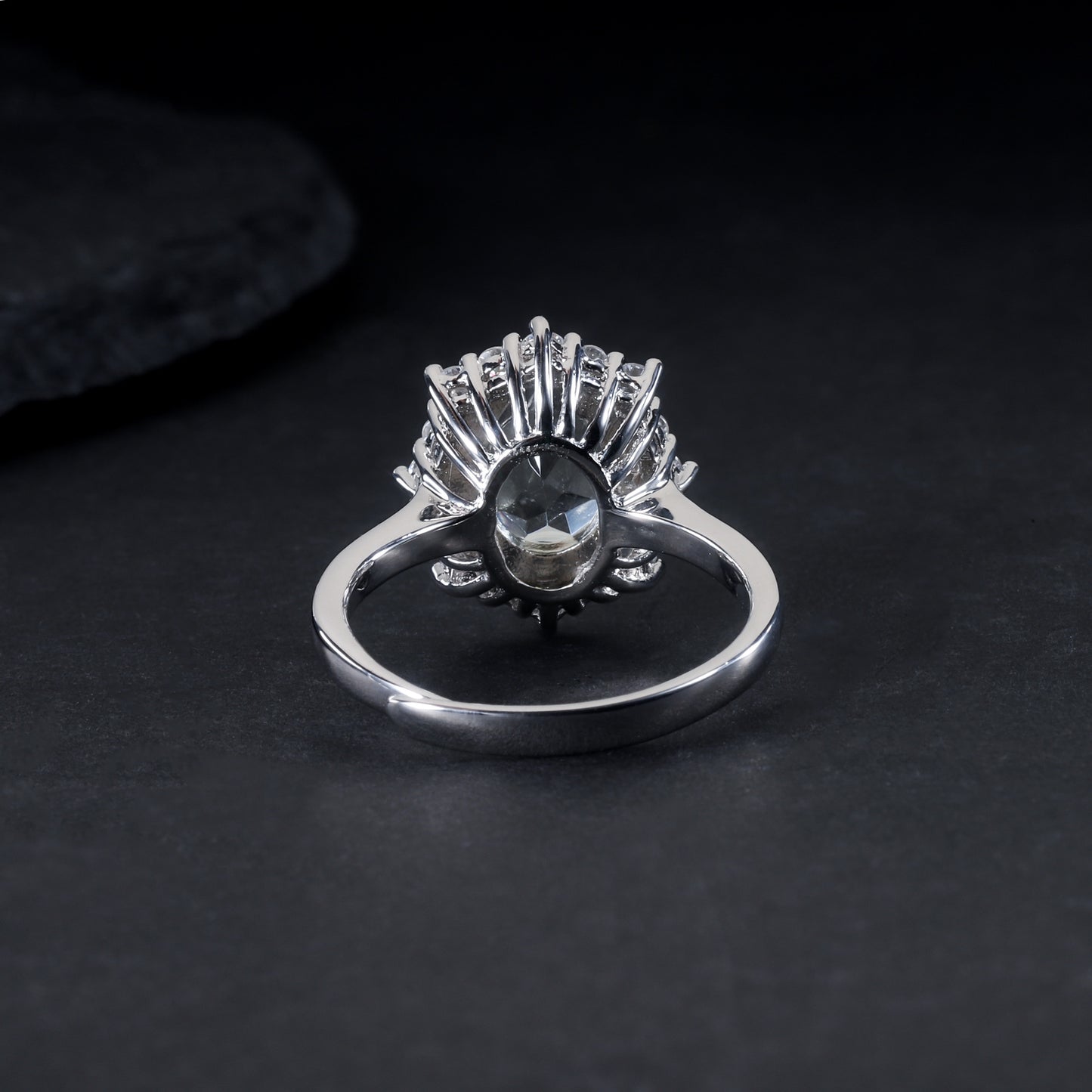Natural Gemstone Green Amethyst Ring Adjustable Fashion Temperament s925Sterling Silver Inlaid Natural Gemstone Ring