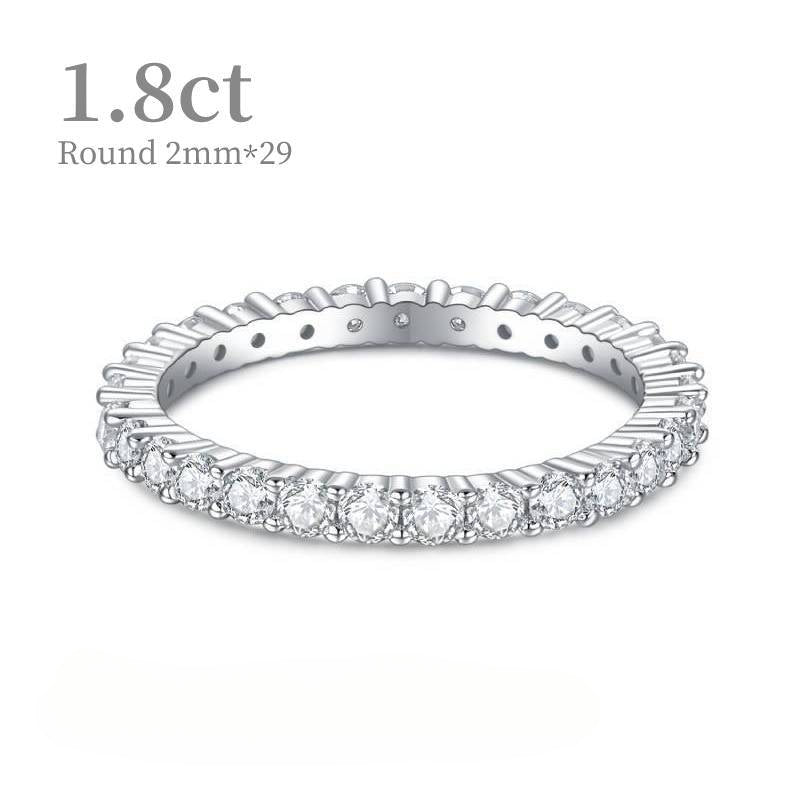 Whole Body9/10/14/18k Platinum Rose Gold Yellow Gold D Colorful Moissanite Stackable Rings Simple High-End Feel Rings