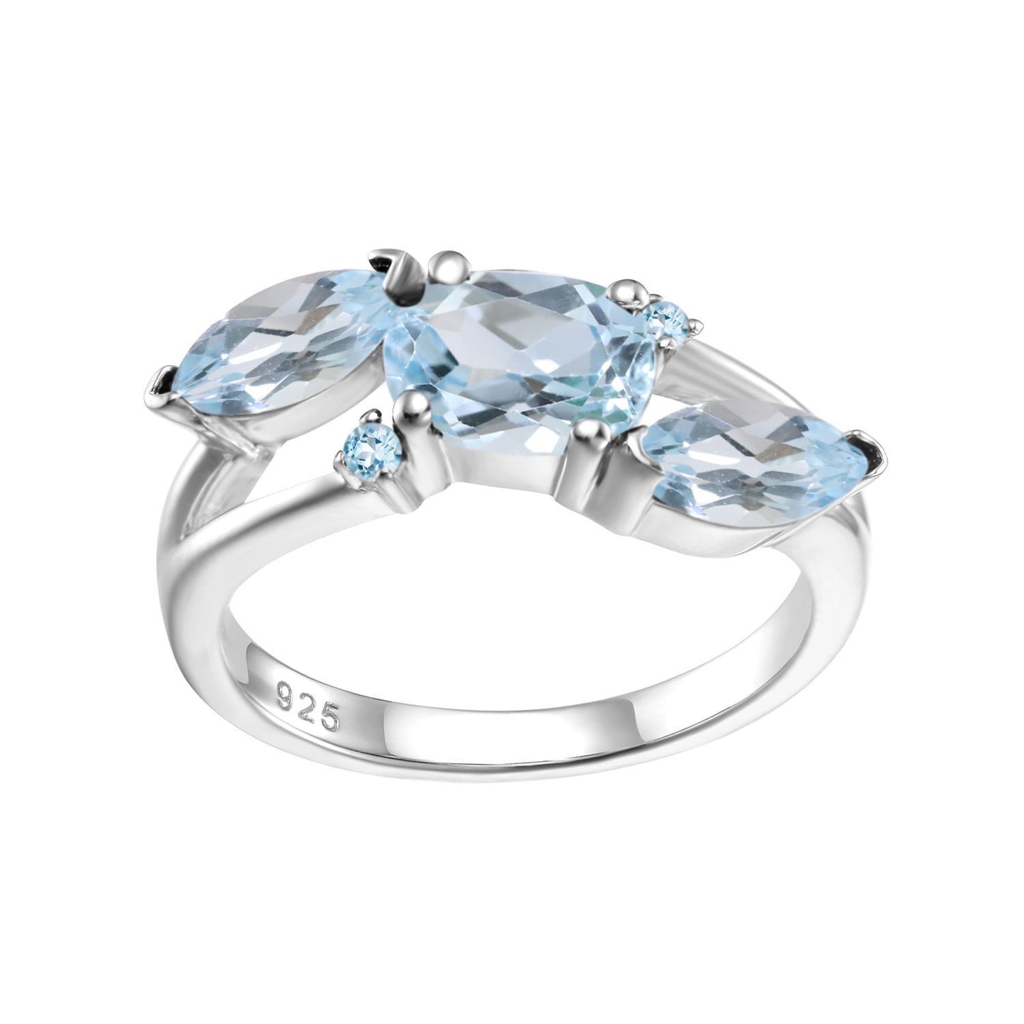New Design Sense Natural Gemstone Ring Fashion Temperament s925Silver Inlaid Gemstone Amethyst Ring