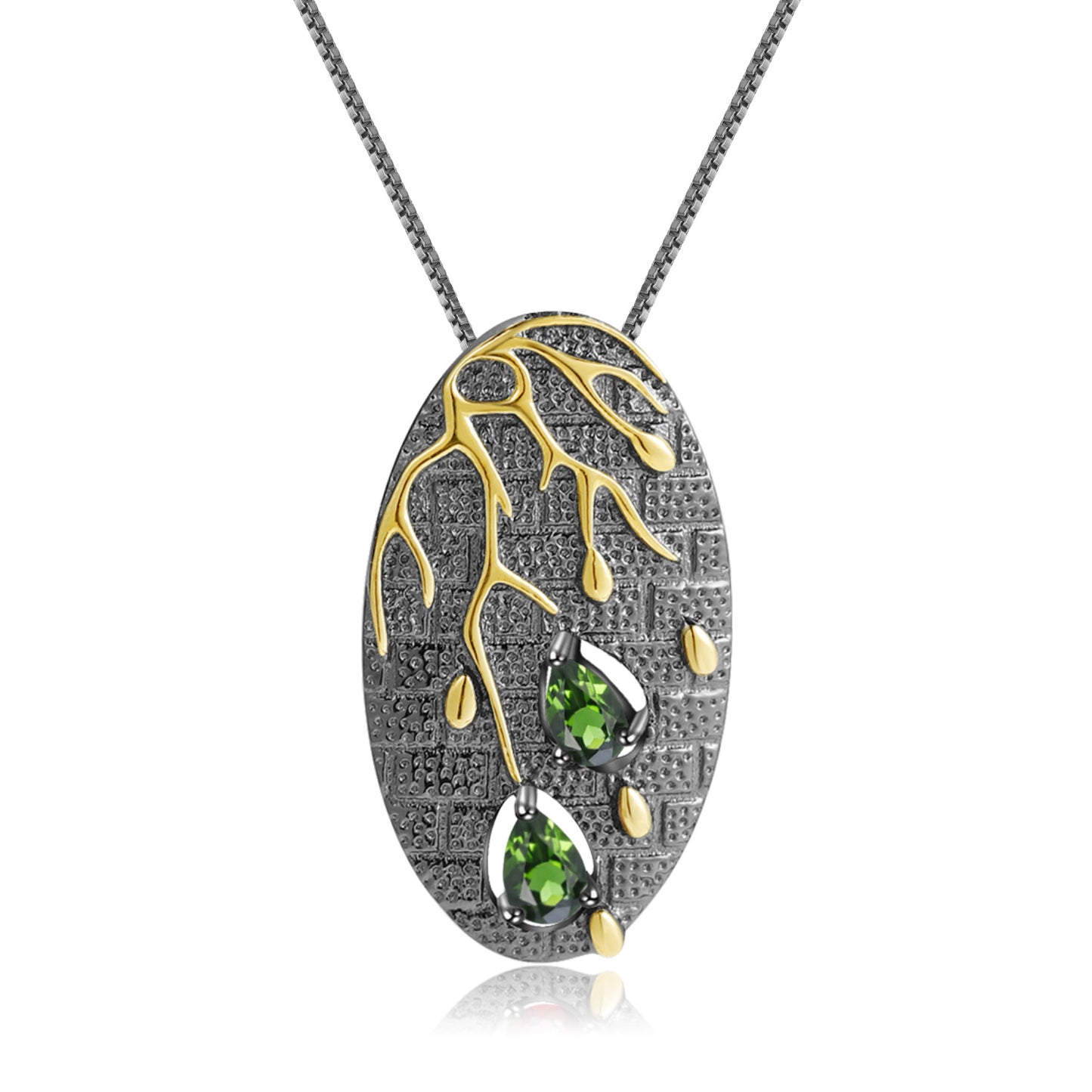 Colorful Designer Pendant with Advanced Georgia Style s925Sterling Silver Natural Amethyst Necklace Pendant
