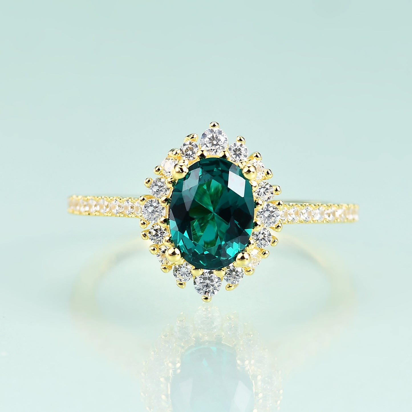 Affordable luxury fashion S925Sterling Silver Inlaid Emerald Nano Ring Elegant and Sophisticated Colorful Gemstone Ring