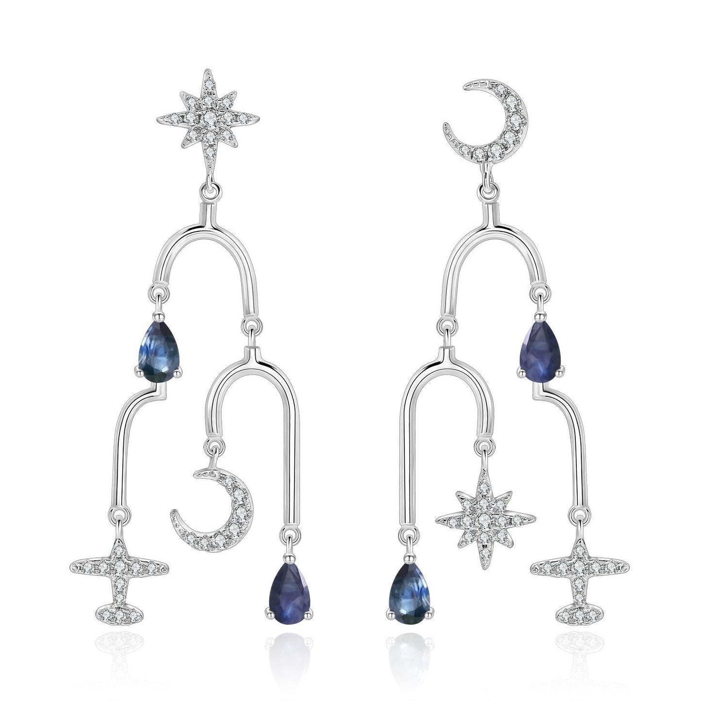 2023Spring and Summer New European Style Palace Lantern Earrings S925Sterling Silver Natural Gemstone Earrings Elegant High-end Earrings