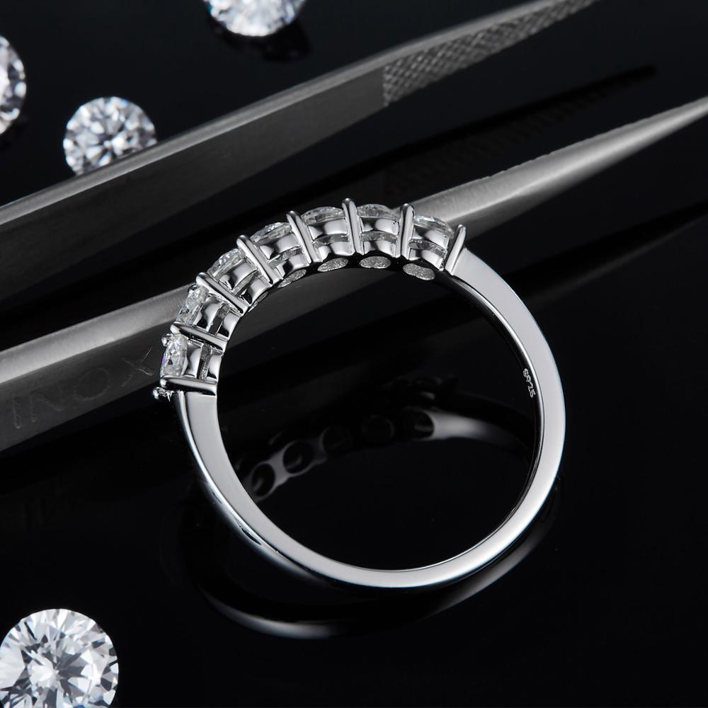 Luxury Fashion Seven-Star Moissanite Ring s925Sterling Silver Inlaid Moissanite Gemstone Stackable Ring New Style