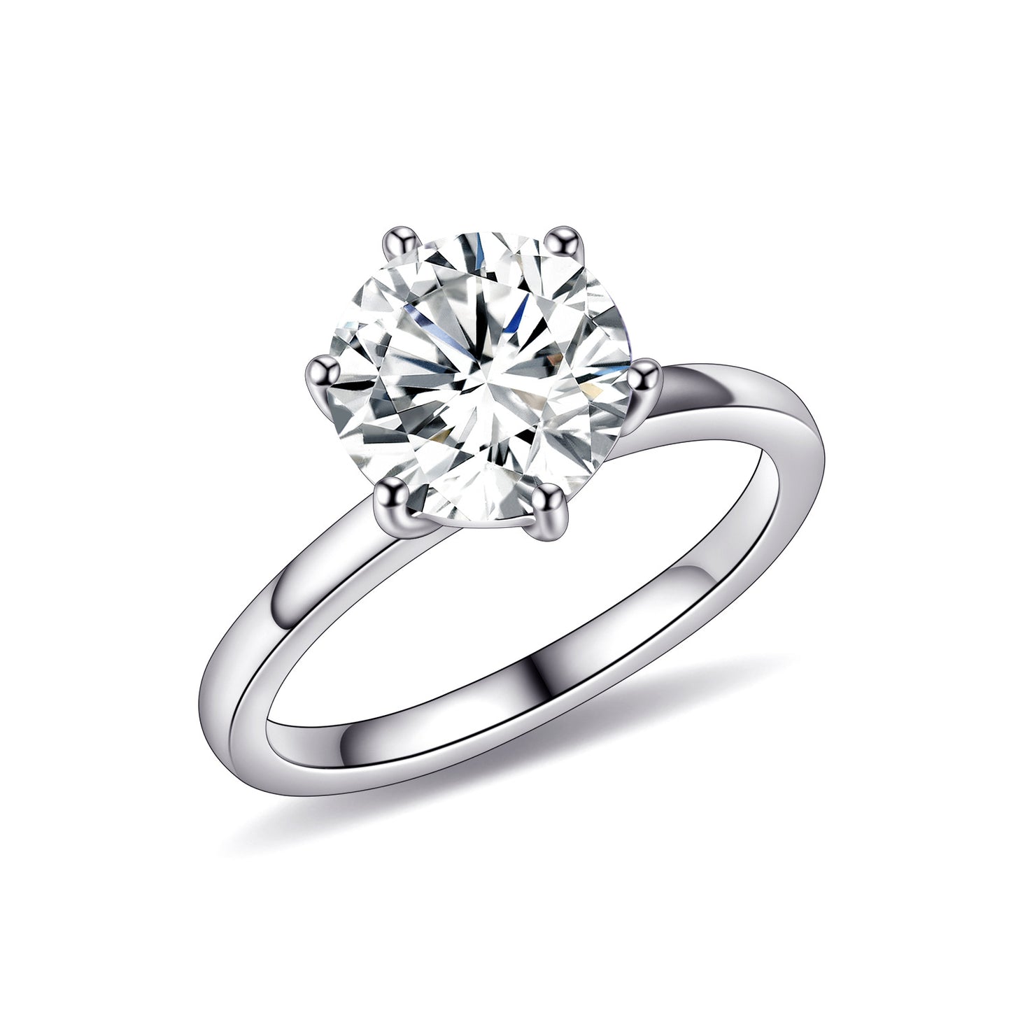 Wedding Natural Gemstone Ring s925Sterling Silver Inlaid Crystal Topaz Black Hair Crystal Ring8mm Single Main Stone