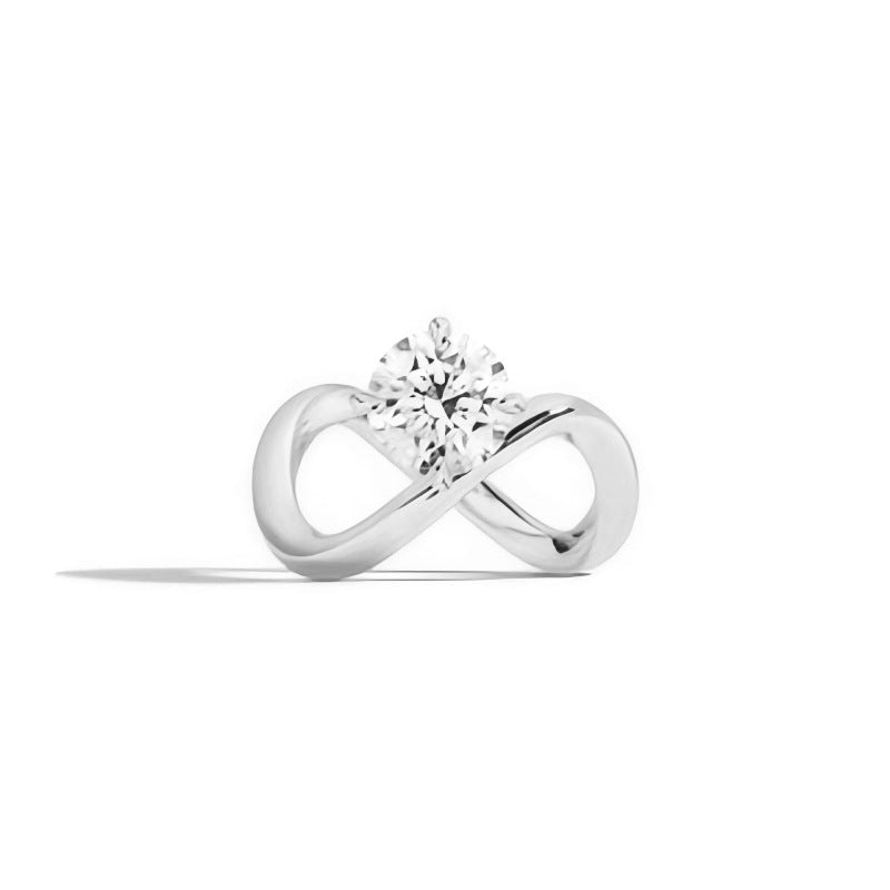 Endless Popular Wedding Rings s925Sterling Silver Ring Round Irregular Shape2Carat D Colorful Moissanite Ring