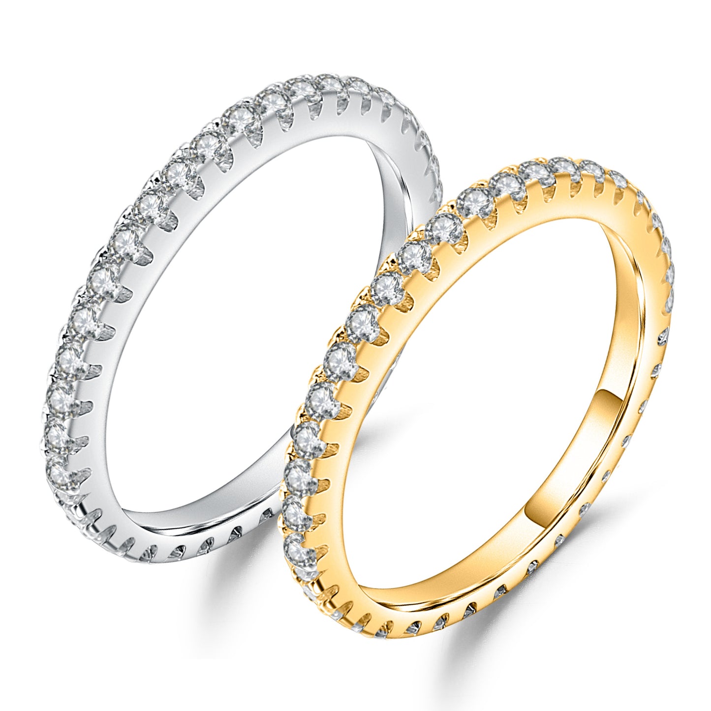 Simple ins Wind18K Rose Gold Ring Moissanite Ring Custom Pure9/10/14K White Gold Ring
