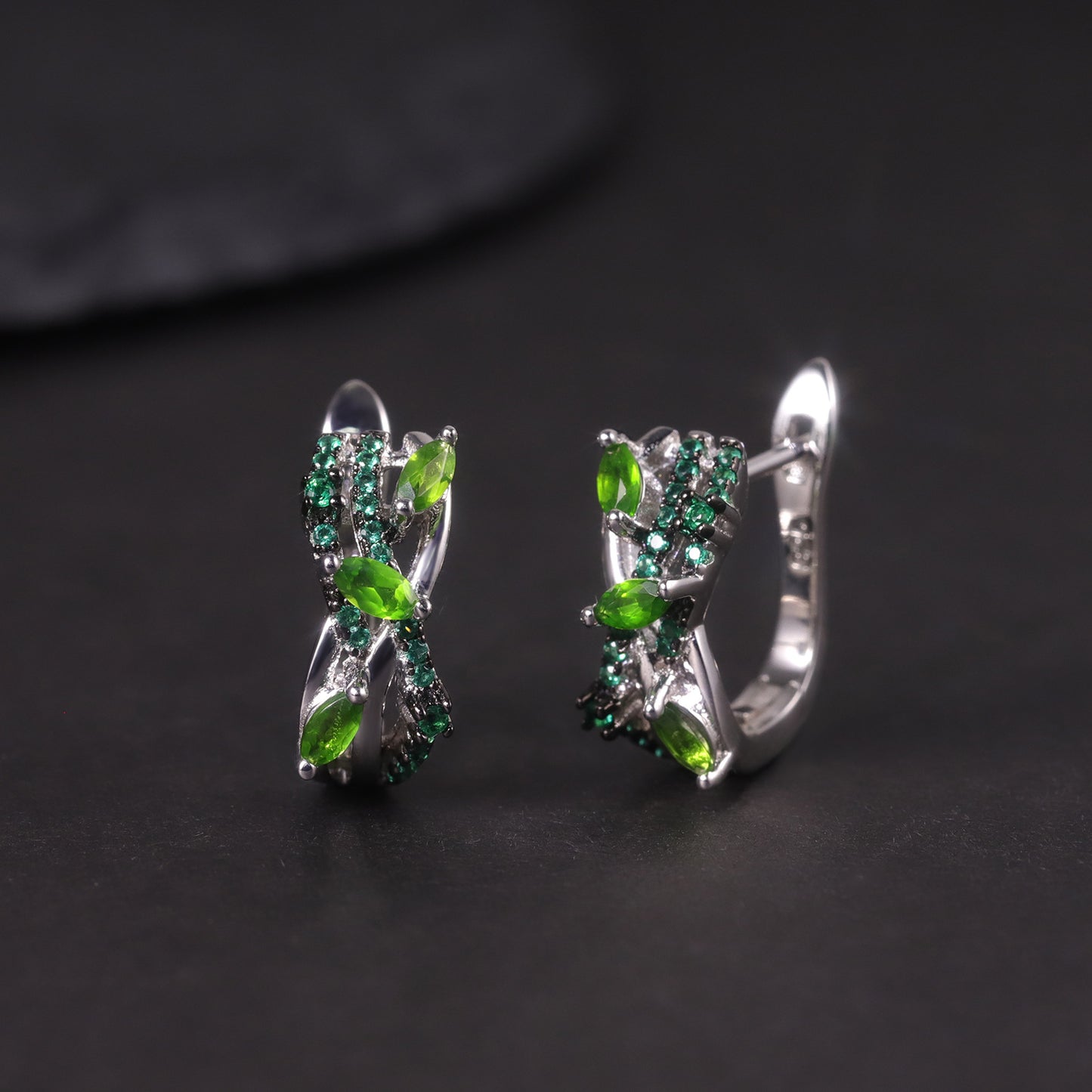 New Design Sense Natural Topaz Earrings s925Silver Cluster Garnet Peridot Amethyst Gemstone Earrings