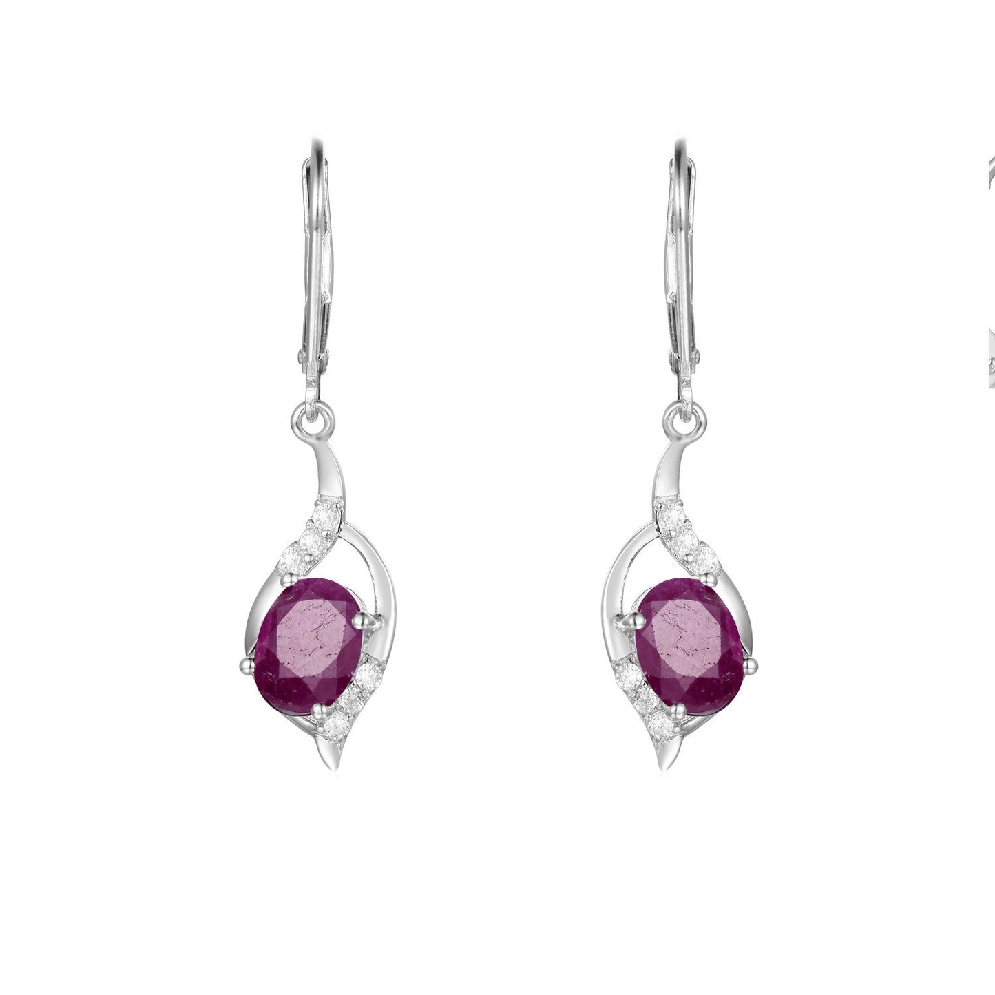 Factory Direct Supply Natural Stone Earrings Drop Earrings Vintage Style Inlaid with Garnet s925Silver Earrings Studs