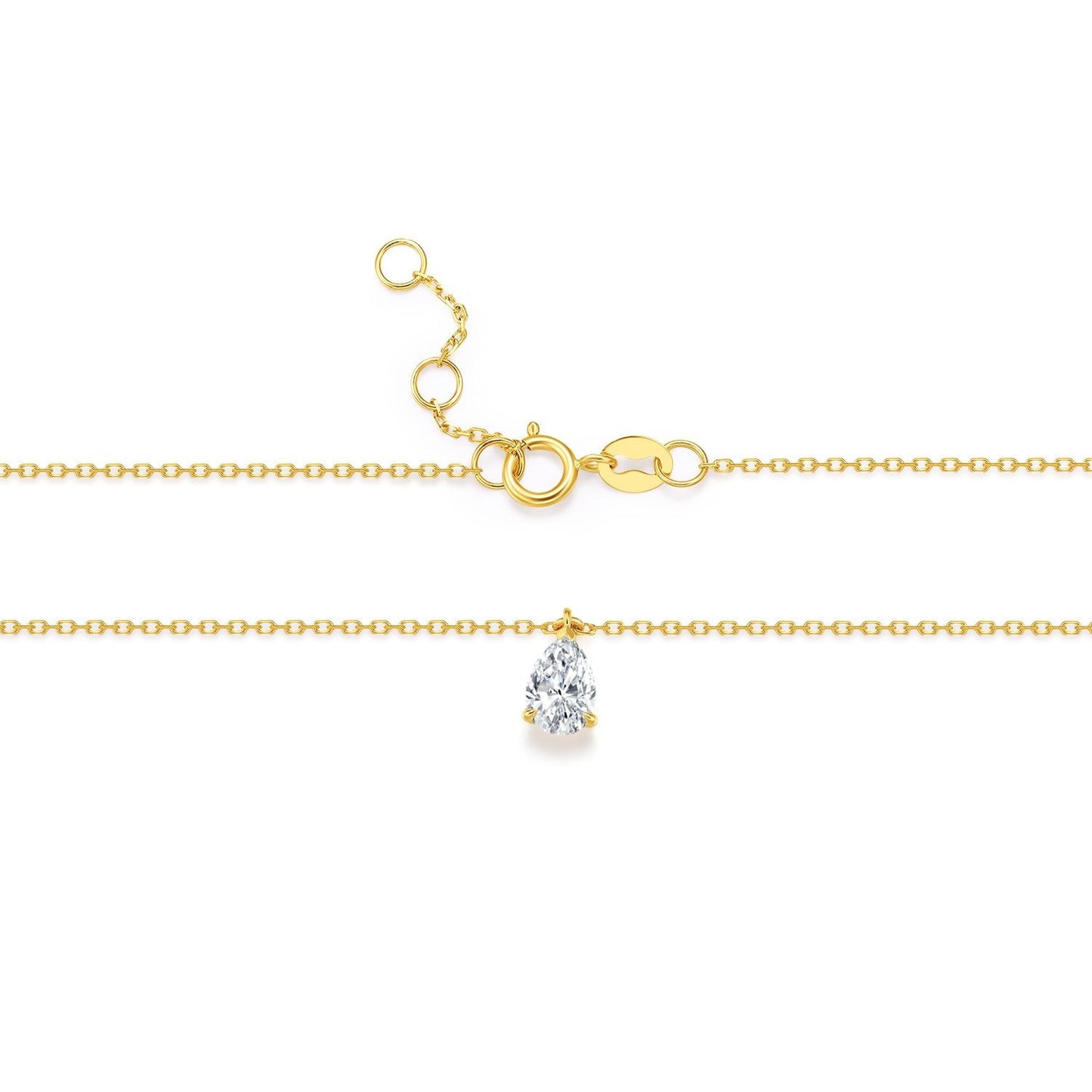 Niche Luxury Bracelet18k Gold Inlaid0.3Carat Cultivated Diamond Bracelet Water Drop Pear Shape Diamond Gold Bracelet In Stock