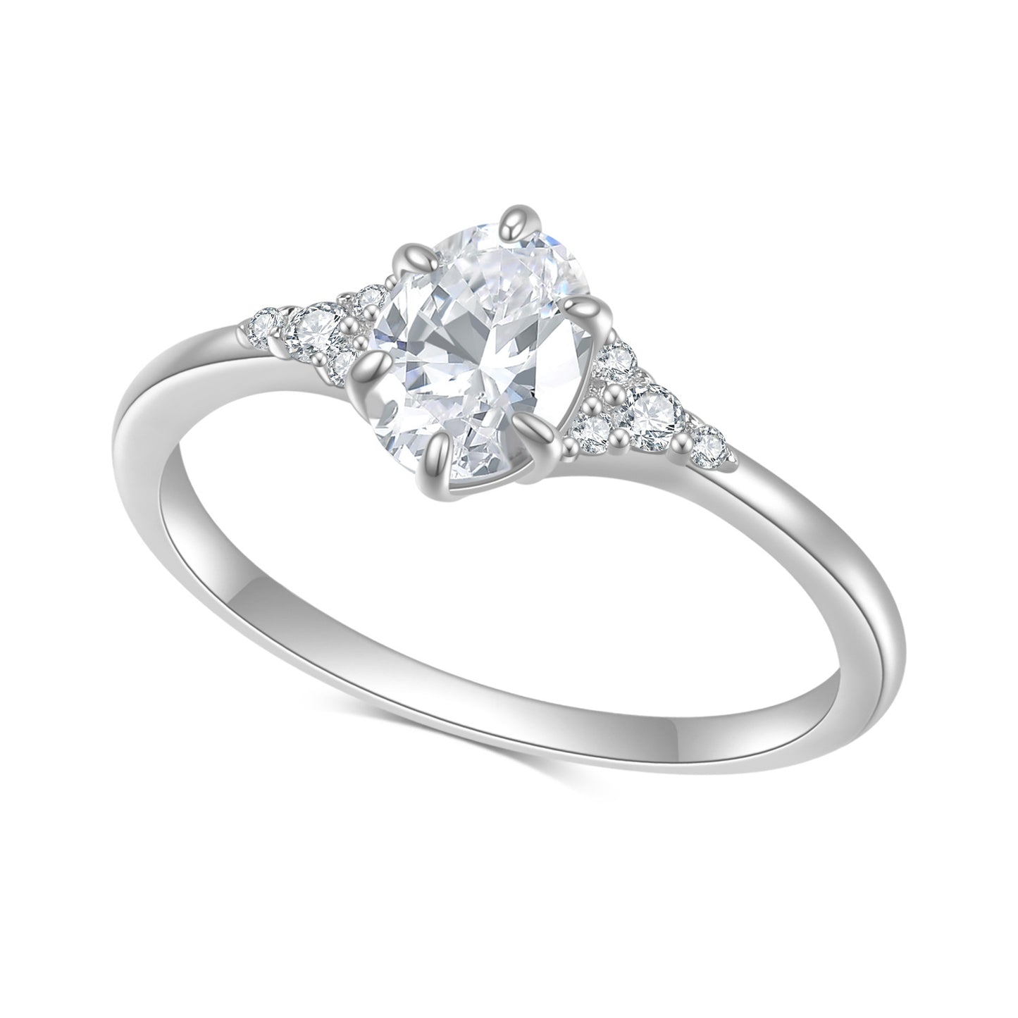 D Colorful Moissanite Ring Fresh Style ins Elegant and Sophisticated Full Body10/14/18k White Gold Rose Gold Yellow Gold Ring