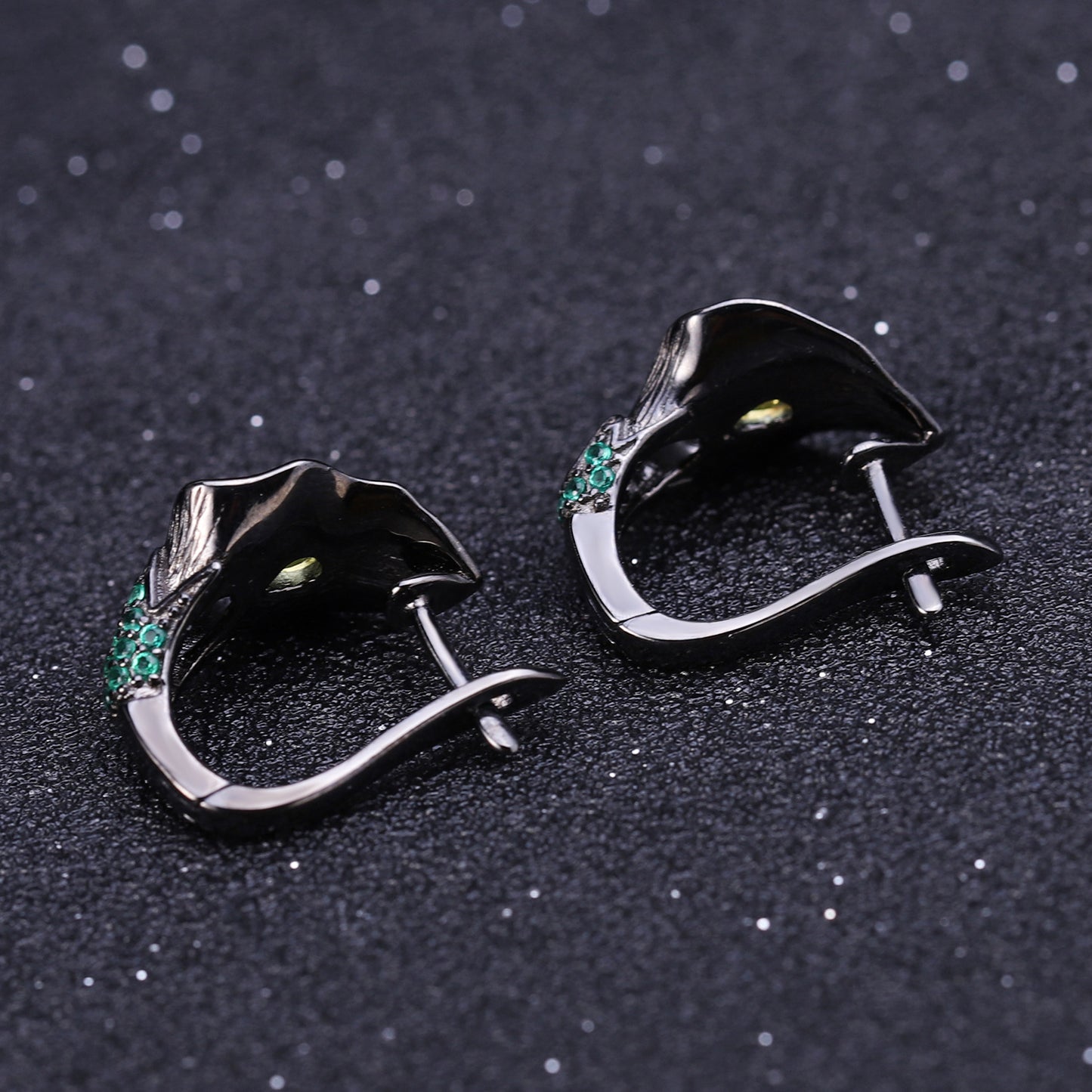 Italian Craft Designer Earrings Elegant Jewelry s925Silver Natural Peridot Stud Earrings