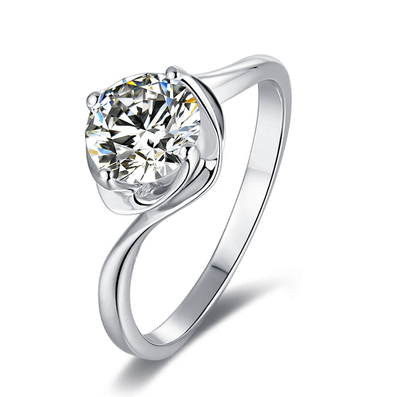 1Carat Moissanite Wedding Ring Simple Fashion Minimalist Style Jewelry9/10/14/18k Gold Rose Gold Yellow Gold Ring