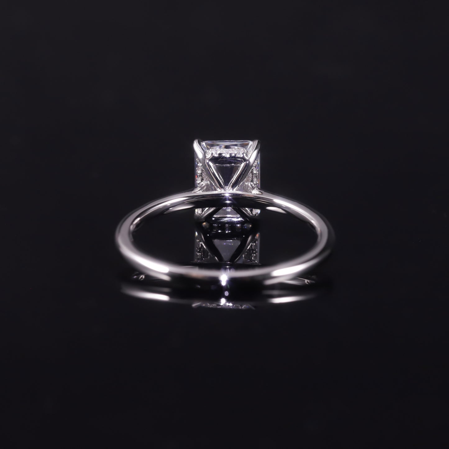 Commute style2Carat Large Main Stone Ring Cushion Shape s925Sterling Silver Moissanite Ring for Women