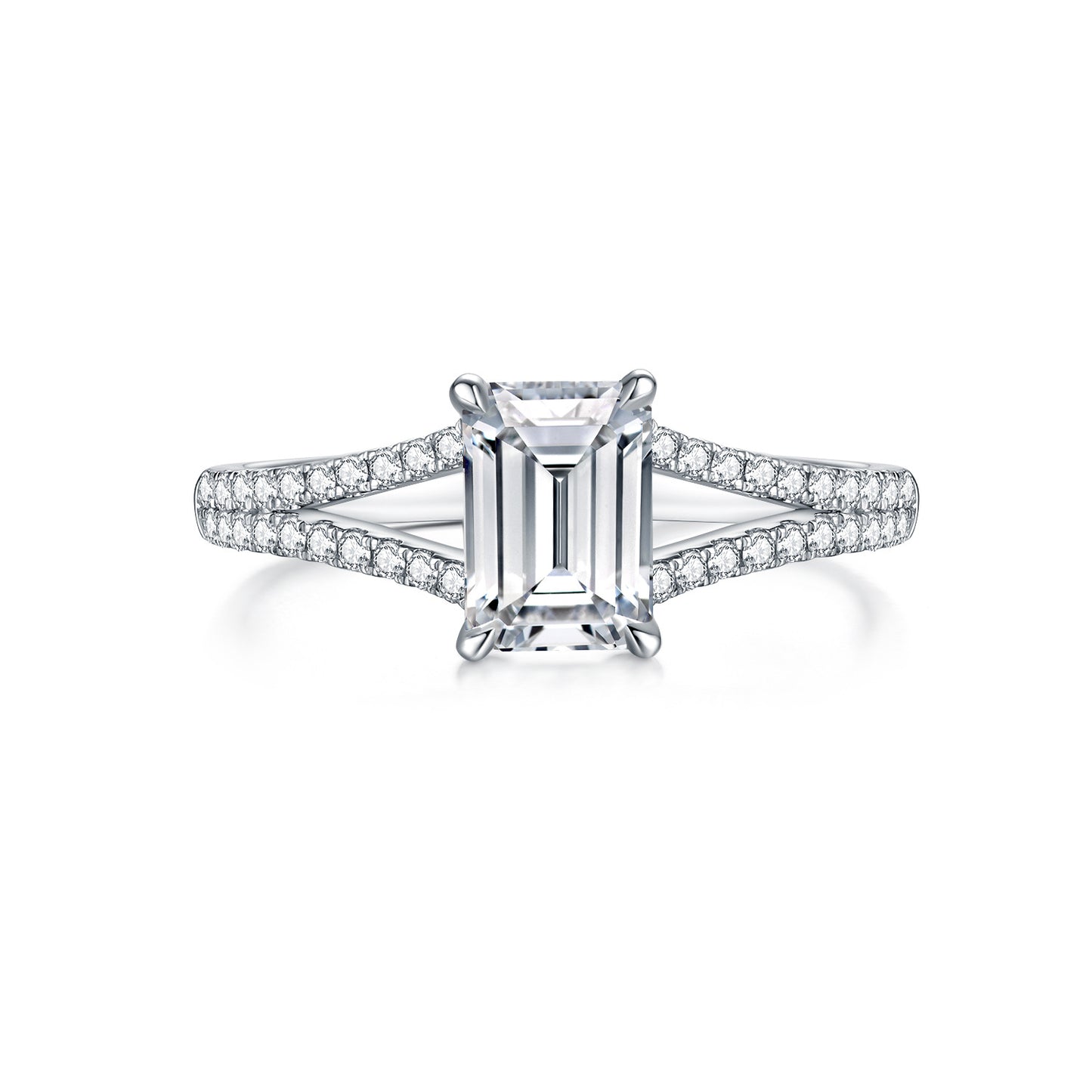 Fashion High Version18k Gold Inlaid Cultivated Diamond Engagement Ring1Carat Genuine Diamond White Gold Ring k Gold Ring Foreign Trade