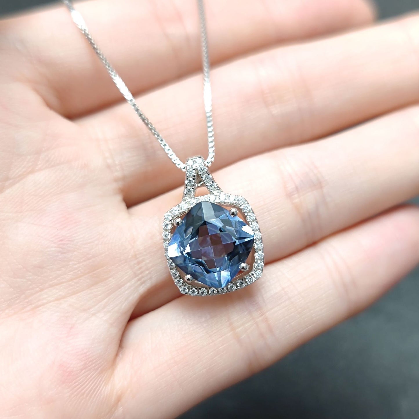 OOTD Simple Colorful Gemstone Necklace s925Silver Inlaid Natural Citrine Topaz Pendant Agate Necklace Versatile