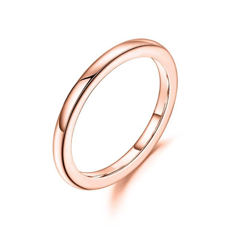 Minimalist Cool Style Plain Ring Full Body9/10/14/18k White Gold Rose Gold Yellow Gold Ring for Men and Women
