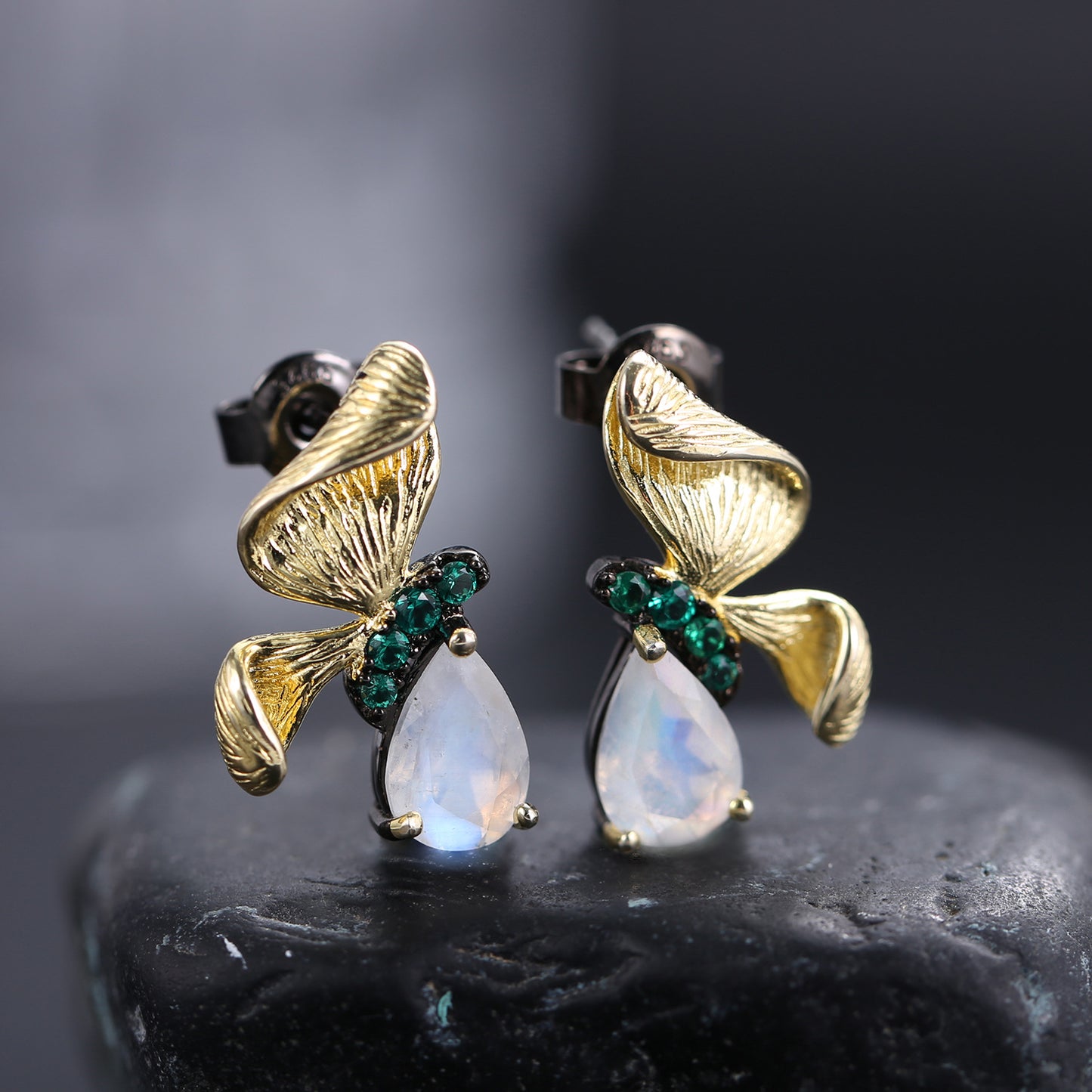 Secret Garden Designer Butterfly Earrings Natural Wind s925Silver Natural Gemstone Amethyst Earrings Drop Earrings