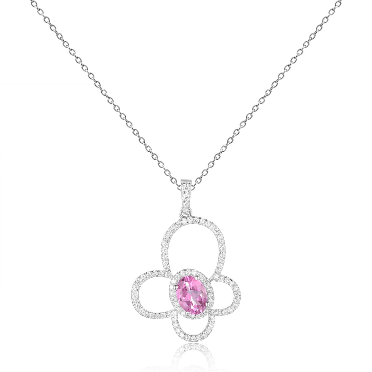 2025New Butterfly Necklace Natural Black Garnet Gift s925Sterling Silver Inlaid Pink Topaz Pendant Sweet