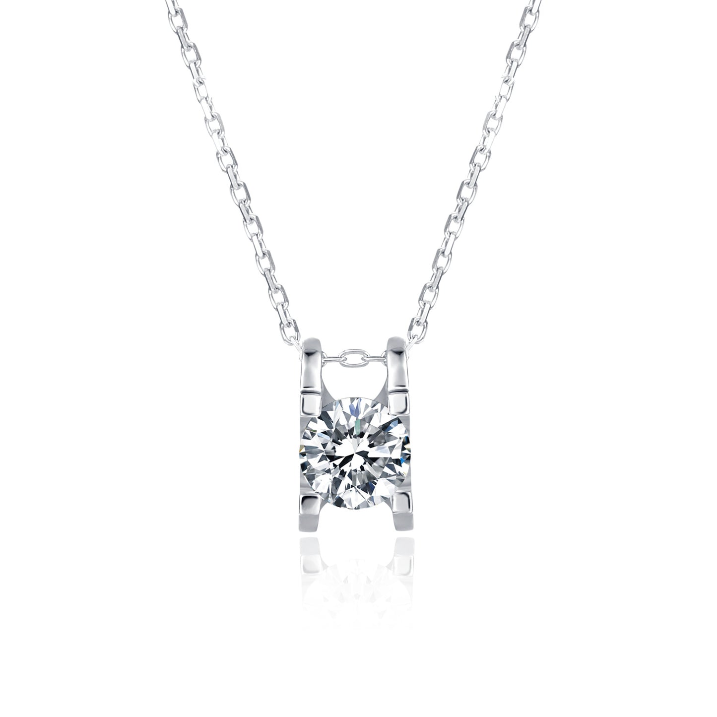 Fashion Bull Head Earrings Necklace Set s925Sterling Silver Inlaid D Color1Carat Moissanite Jewelry Set