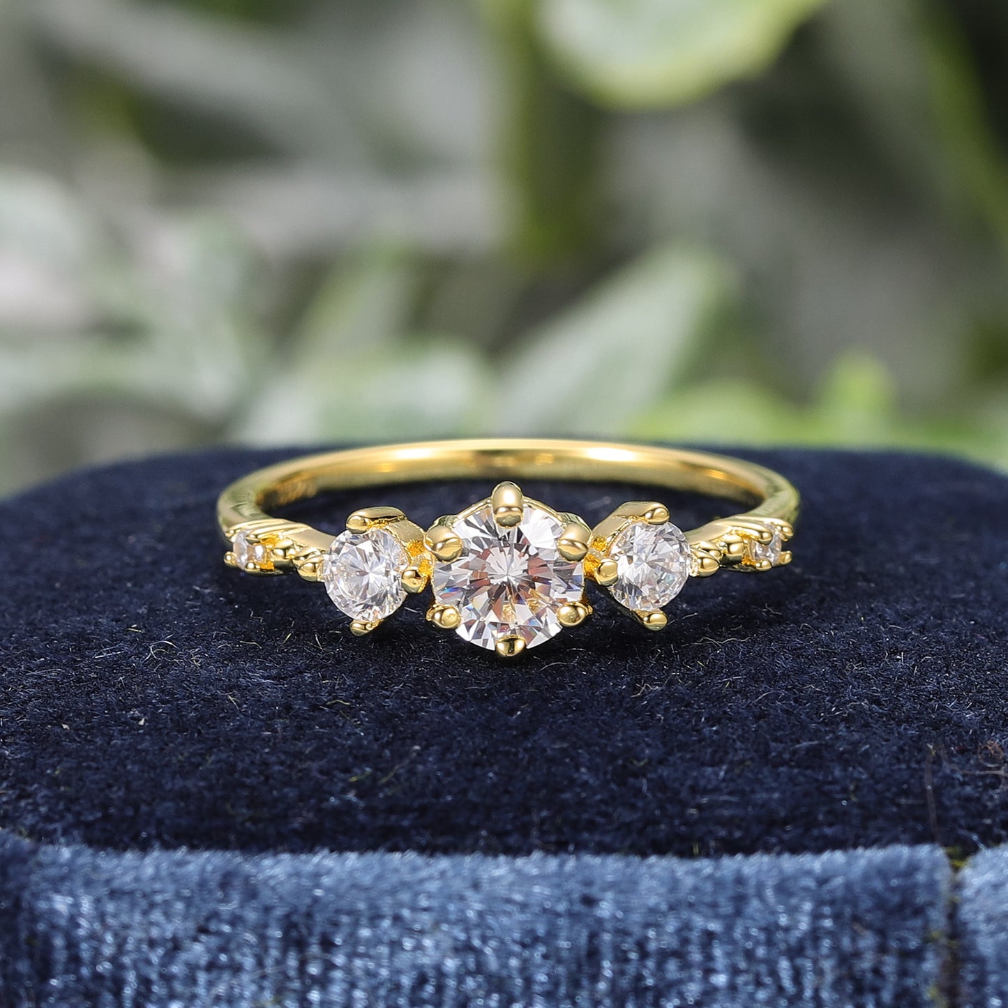 Advanced Sense ins Wind0.5ct Moissanite ring10/14/18k White Gold Rose Gold Yellow Gold Ring
