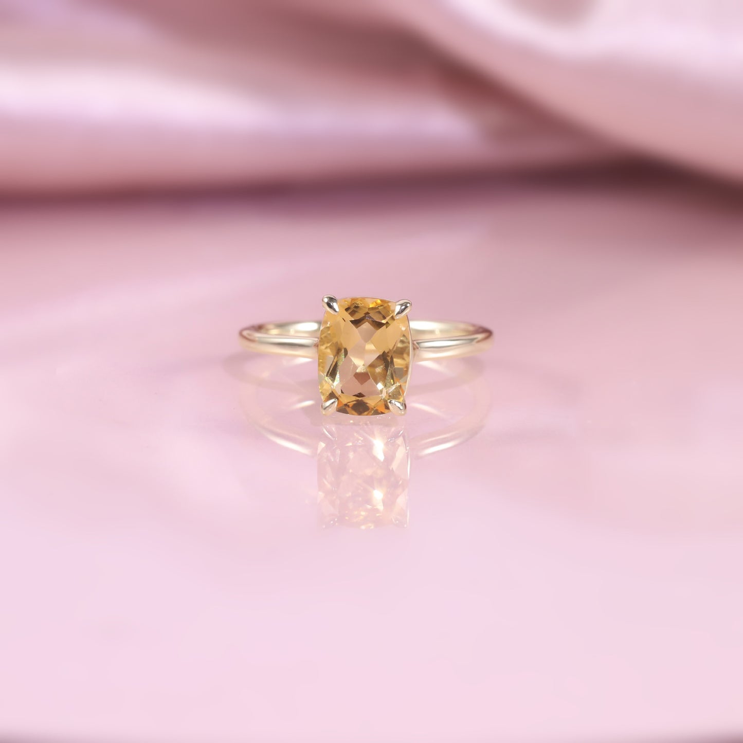 Japanese and Korean style1.75/2.5Carat Gemstone Ring s925Sterling Silver Inlaid Natural Crystal Topaz Ring for Women