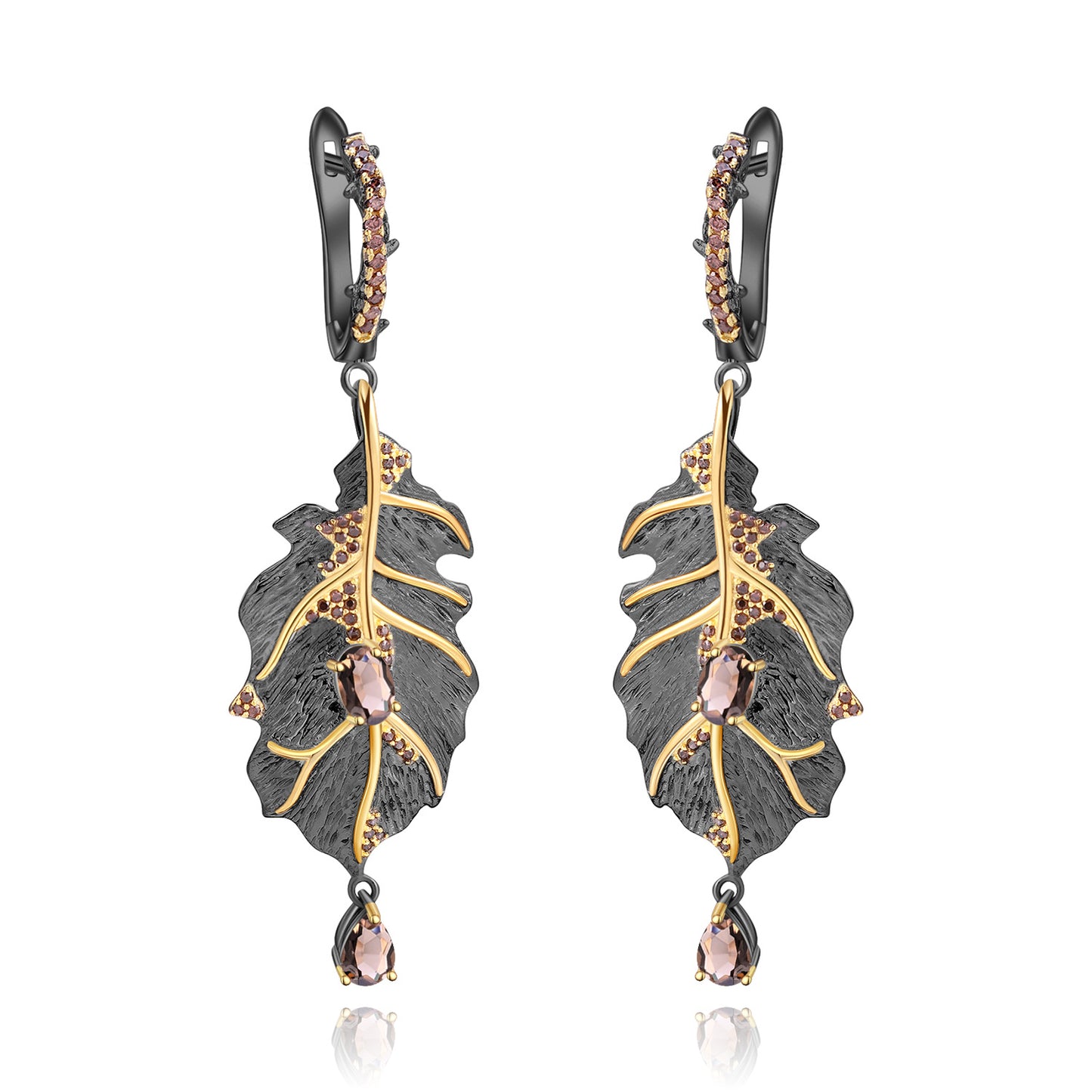 Italian Craft Jewelry Designer Earrings Georgia Personalized Design925Silver Natural Gemstone Earrings