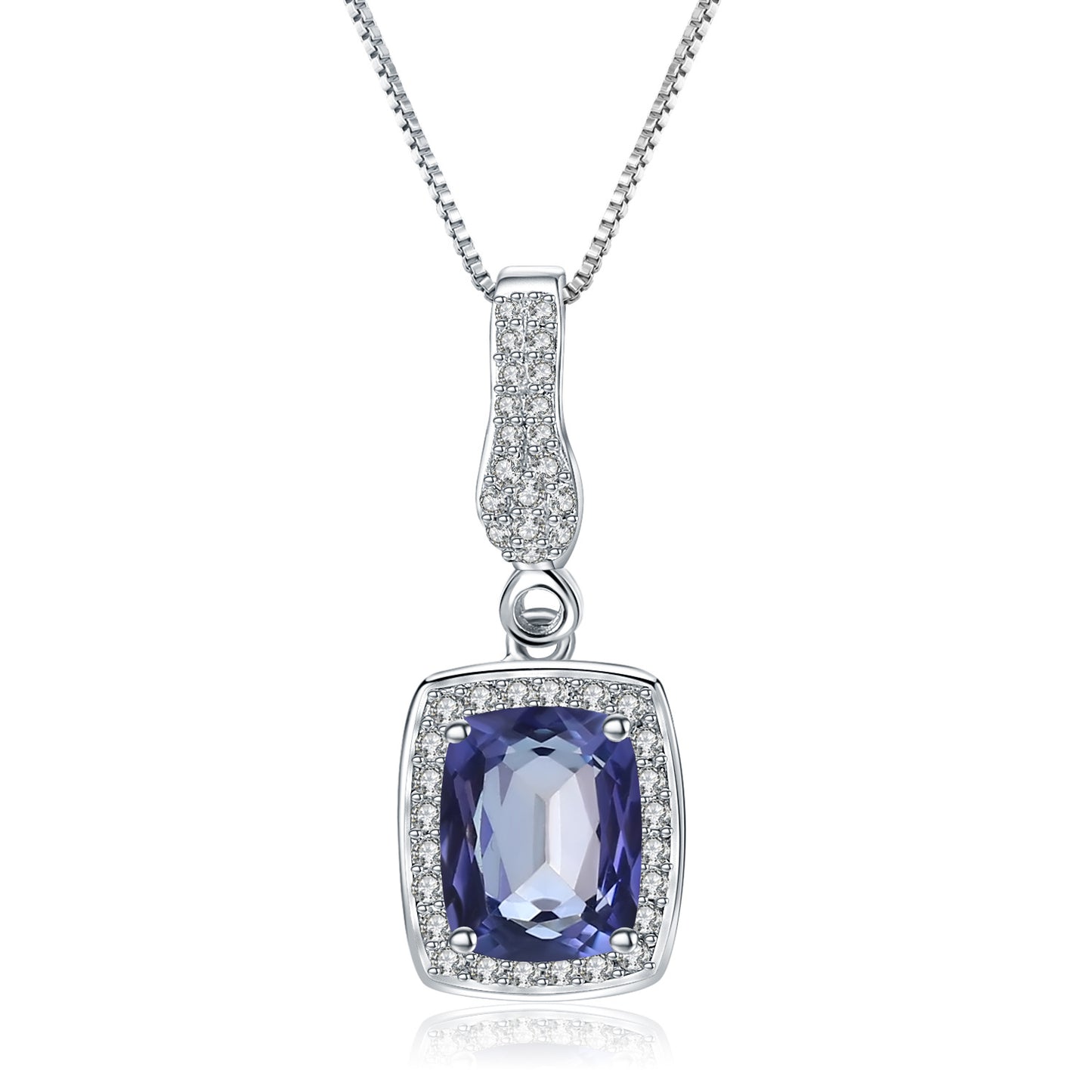 Luxurious Colorful Gemstone Necklace Pendant Fashionable and Unique Style s925Silver Inlaid Crystal Necklace Pendant
