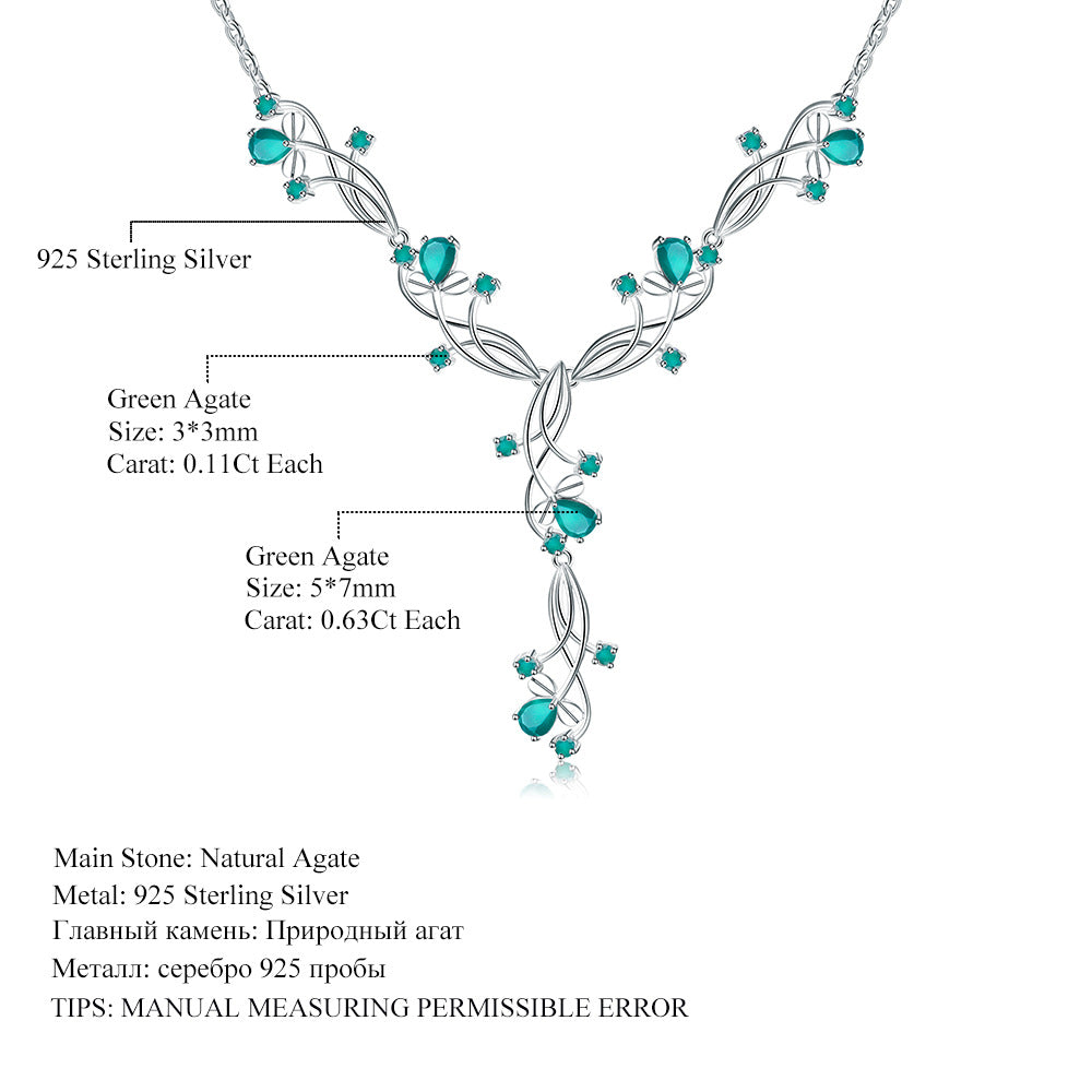 Natural Gemstone Luxury Necklace for Women Advanced Sense925Sterling Silver Inlaid Natural Amethyst Evening Party Elegant Necklace
