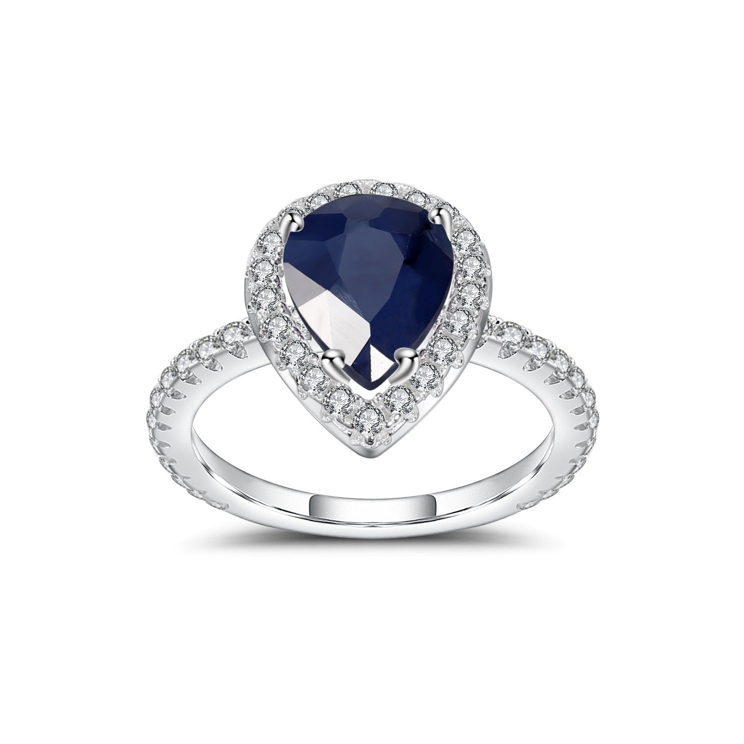 Classic Candy Color Ring s925Sterling Silver Ring Set with Natural Sapphire and Garnet7*9mm Ring Topaz