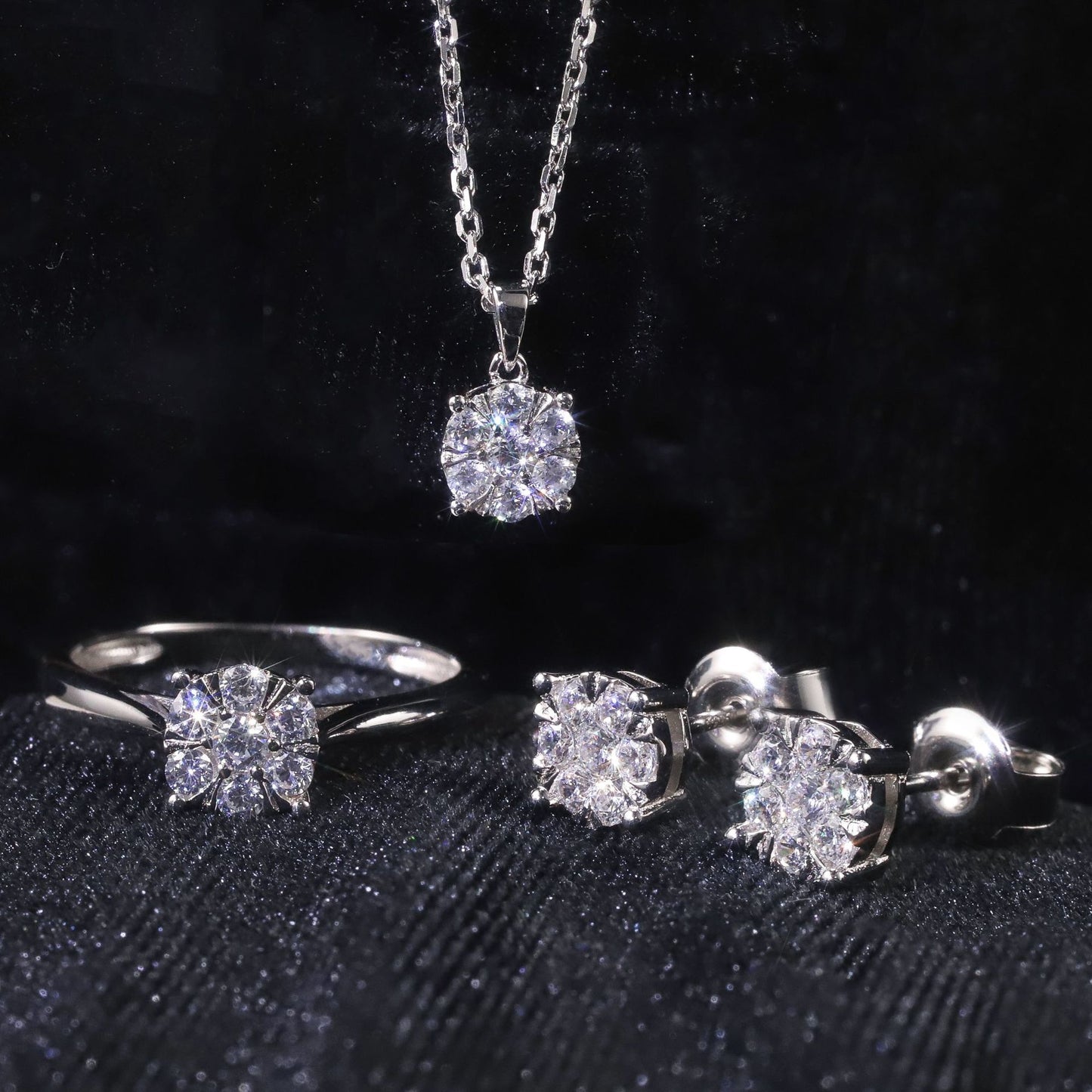 Classic Simple Natural Real Diamond Ring Light Luxury Inlaid Small Diamond Wedding Ring9/10/14/18k Gold Diamond Ring