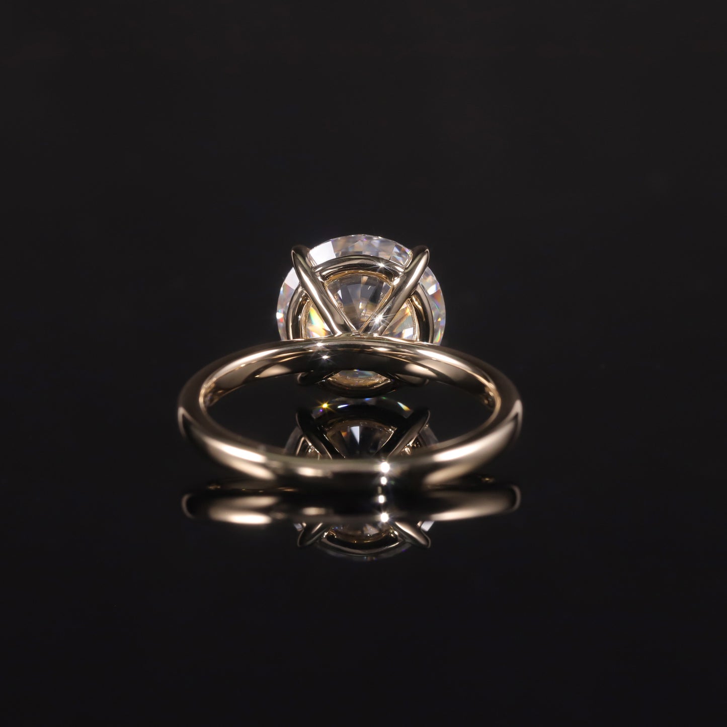 Minimalist High-Quality Brilliance4Carat Moissanite Wedding Ring Main Stone Pure9/10/14/18k Gold Ring